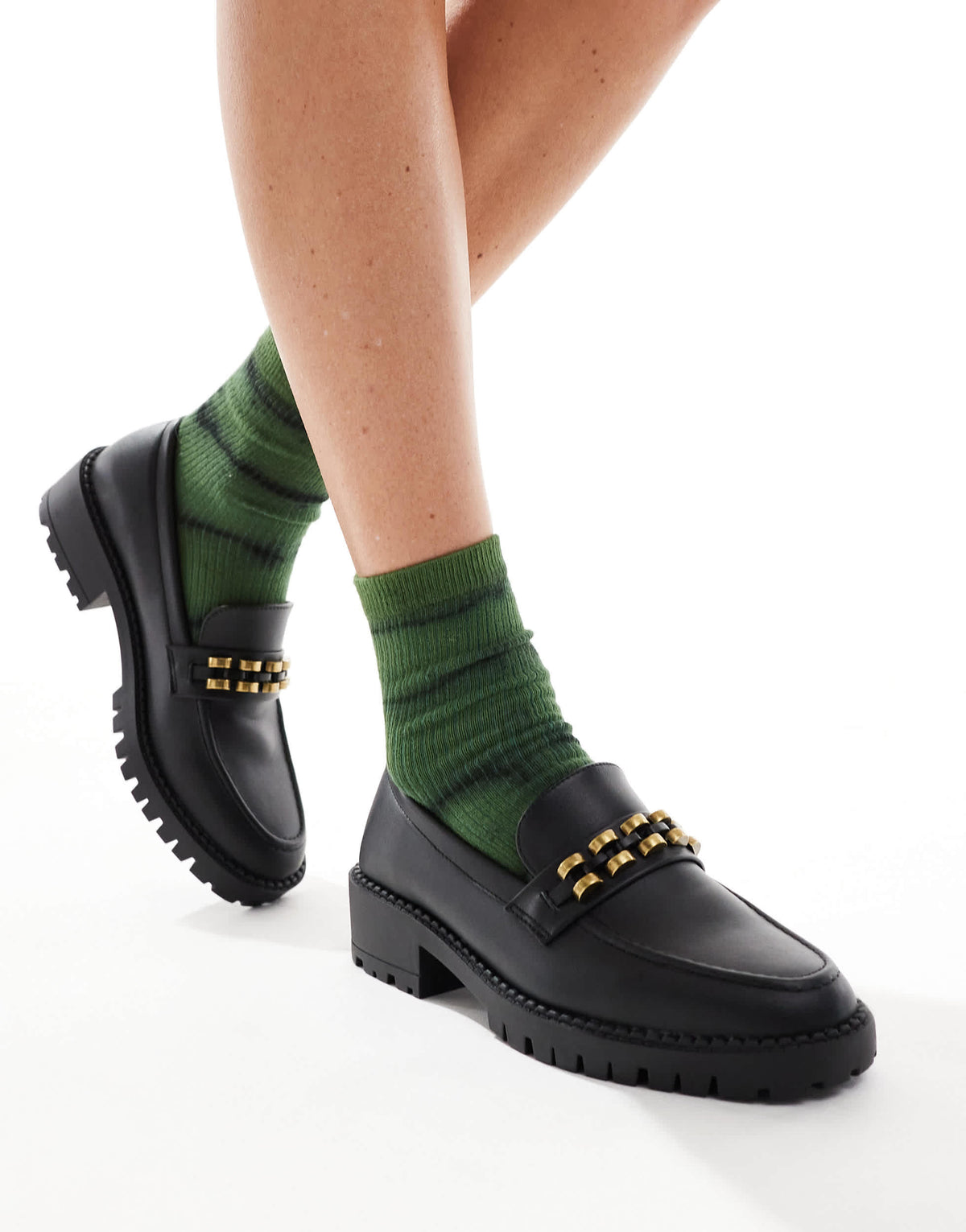 New Look chunky loafer in black