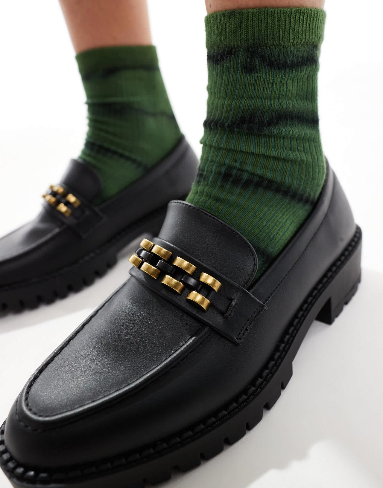 New Look chunky loafer in black