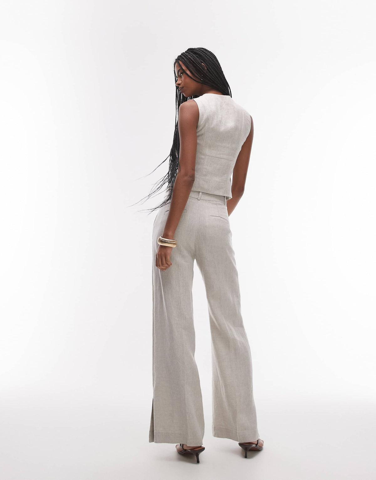 & Other Stories co-ord linen trousers in beige