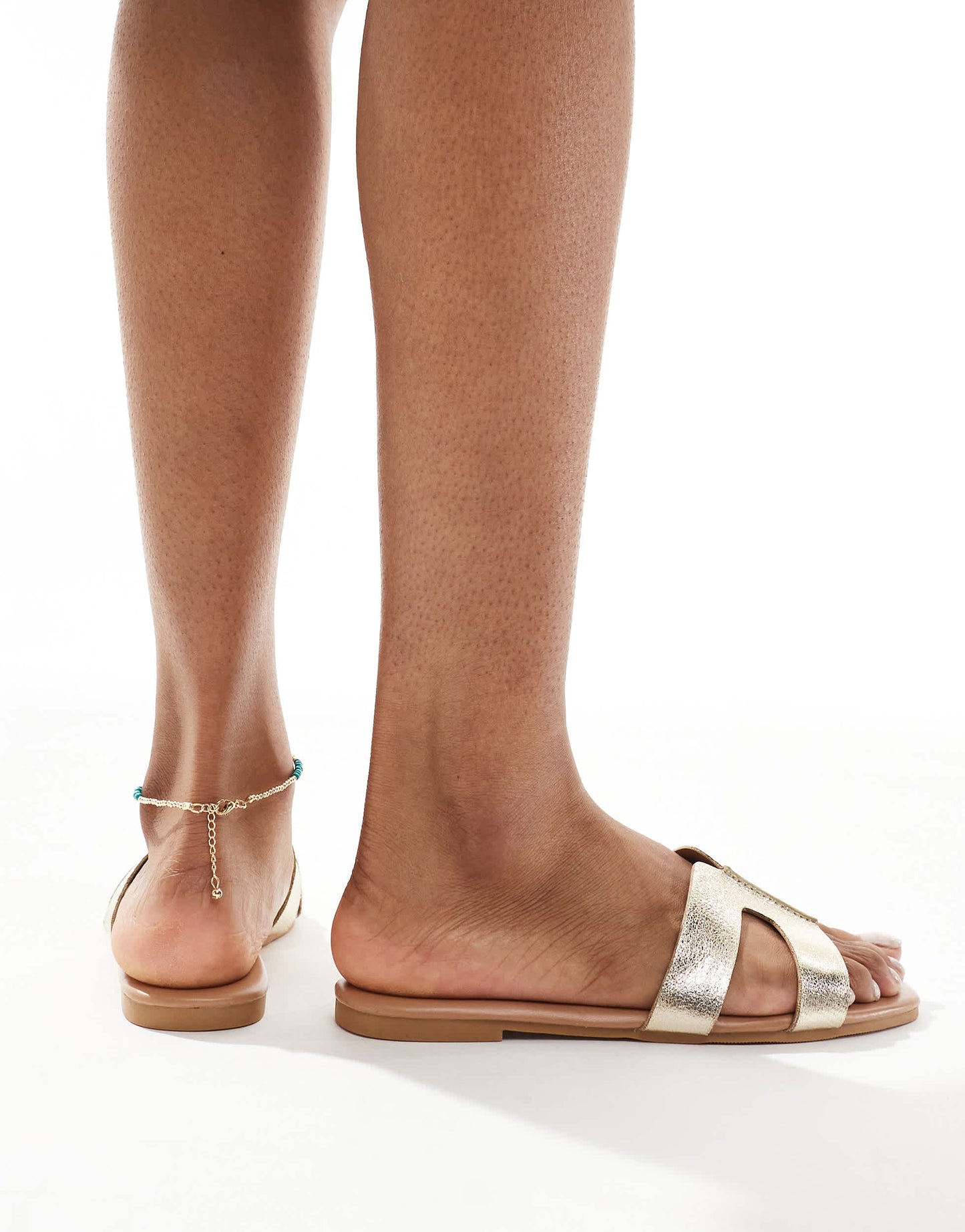 New Look cutout sandal in gold