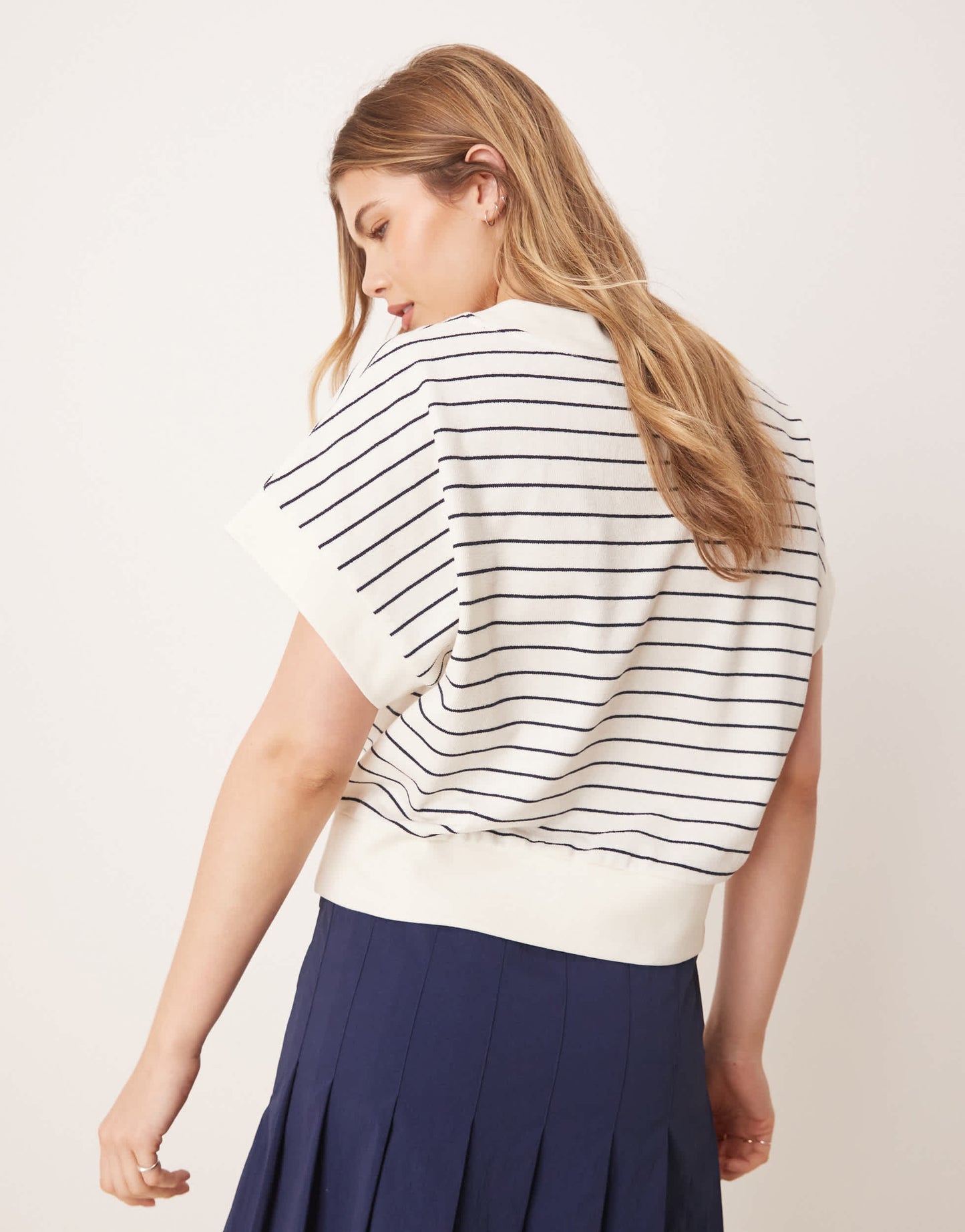 ASOS DESIGN boxy tee in textured stripe