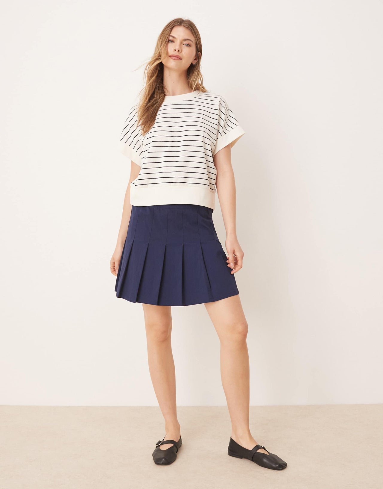 ASOS DESIGN boxy tee in textured stripe