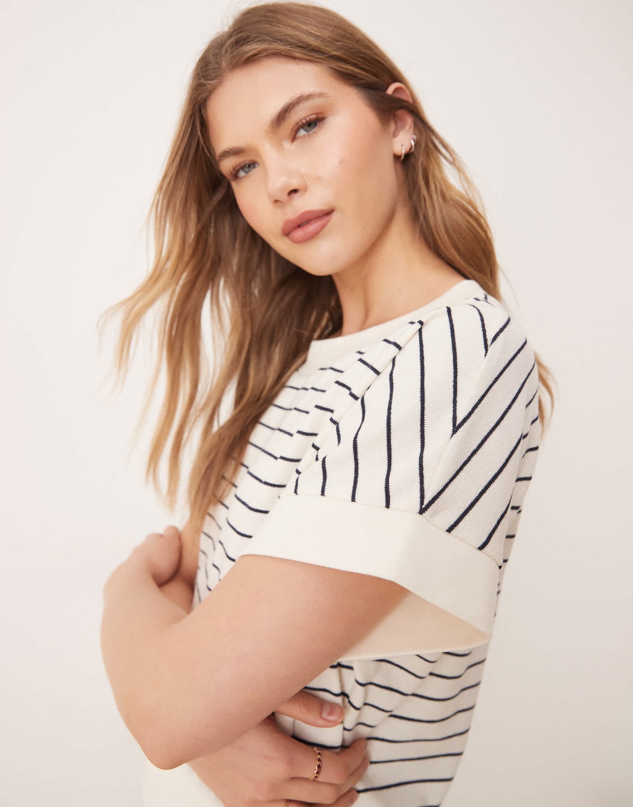 ASOS DESIGN boxy tee in textured stripe
