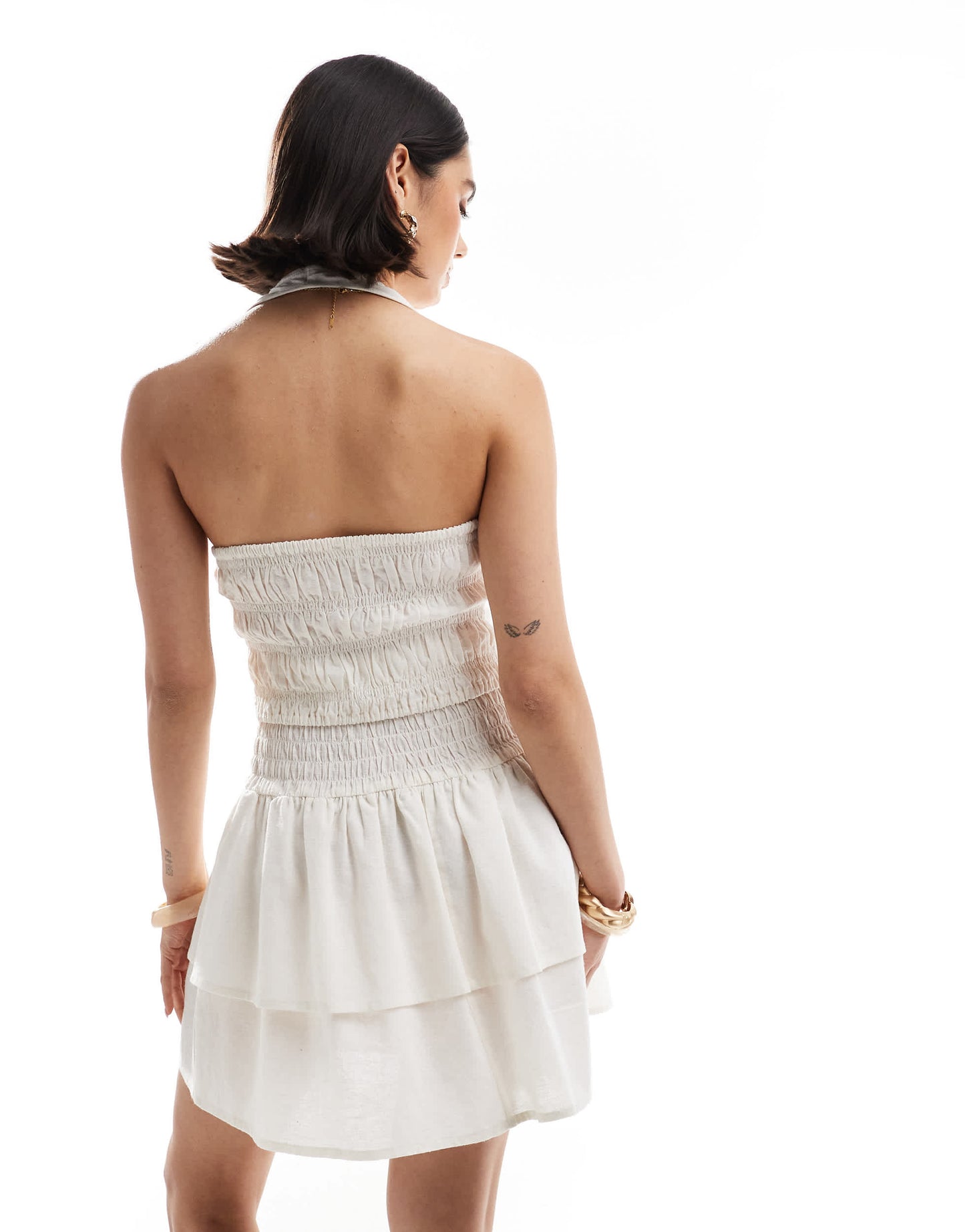 Esmee Exclusive halter top co-ord in white
