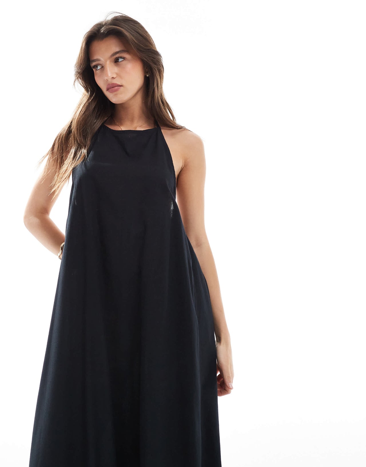 Esmee Exclusive high neck maxi dress in black