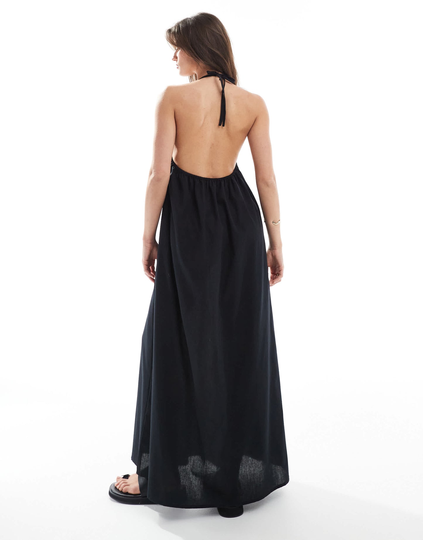 Esmee Exclusive high neck maxi dress in black
