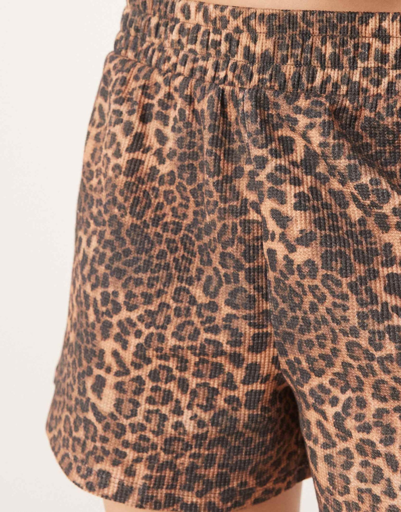 ASOS DESIGN boxer short in waffle leopard print