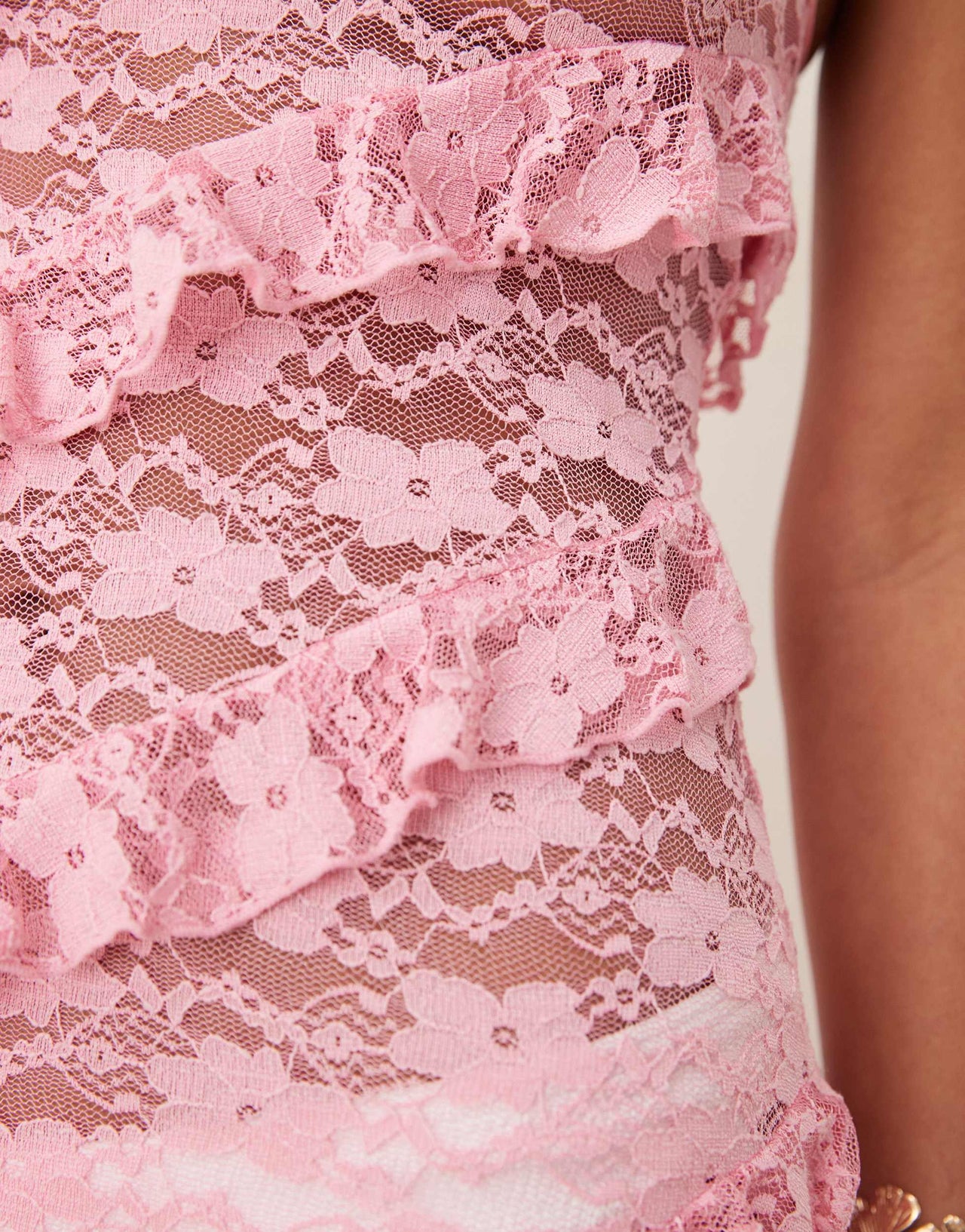 Wild Lovers Lace Maxi Beach Dress in pink