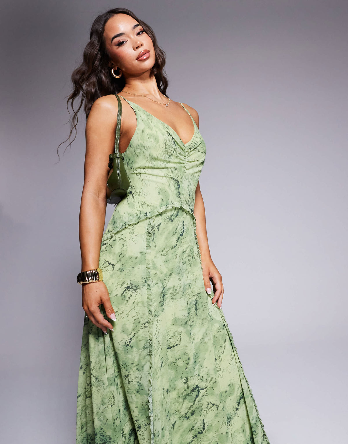 Ever New drape maxi dress in snake print