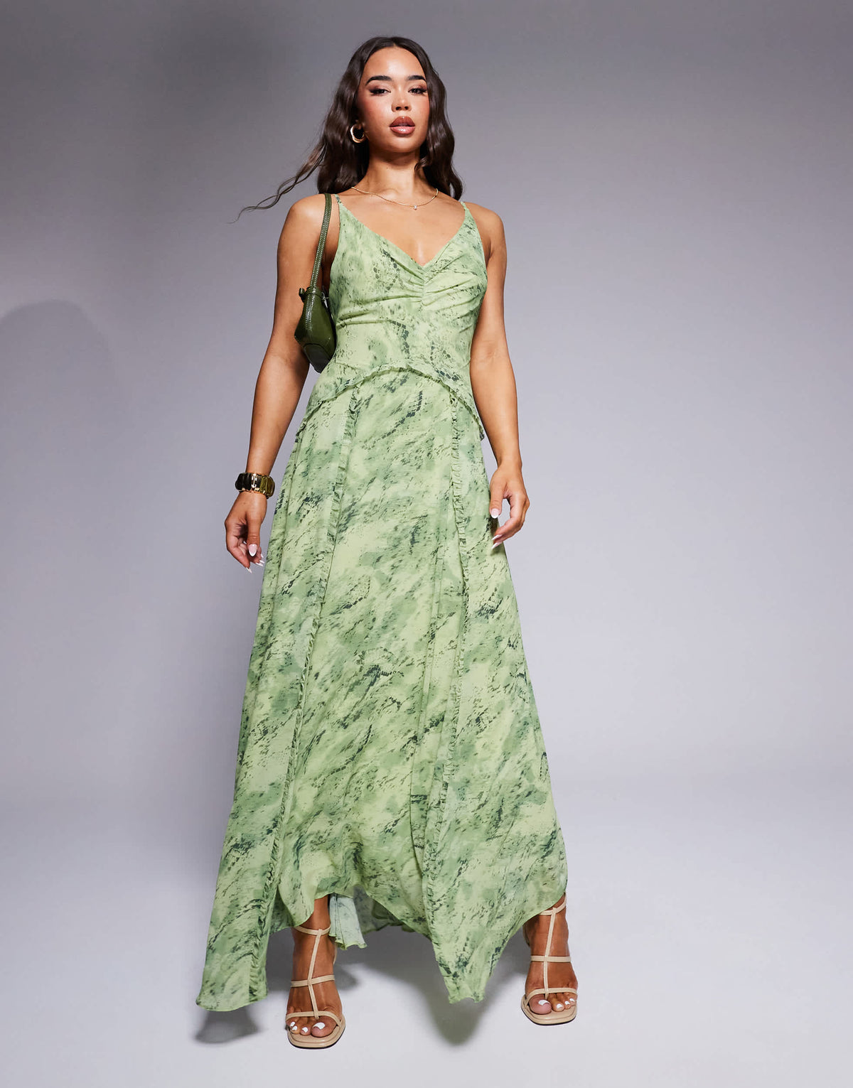 Ever New drape maxi dress in snake print