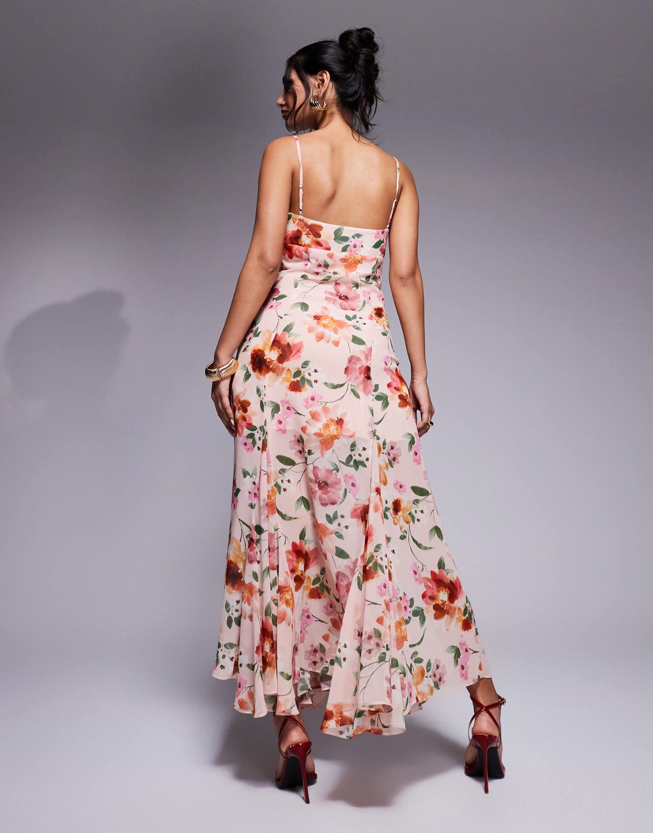 Ever New strappy midaxi dress in pink floral