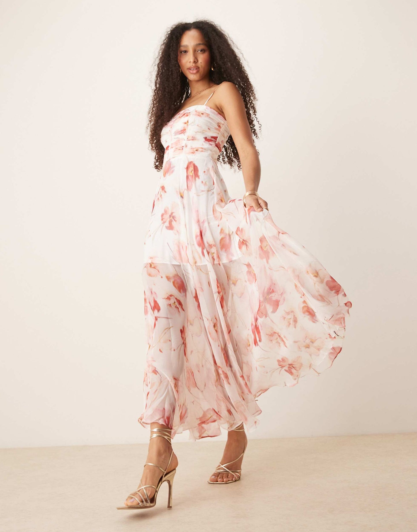 Ever New corset maxi dress in mixed floral