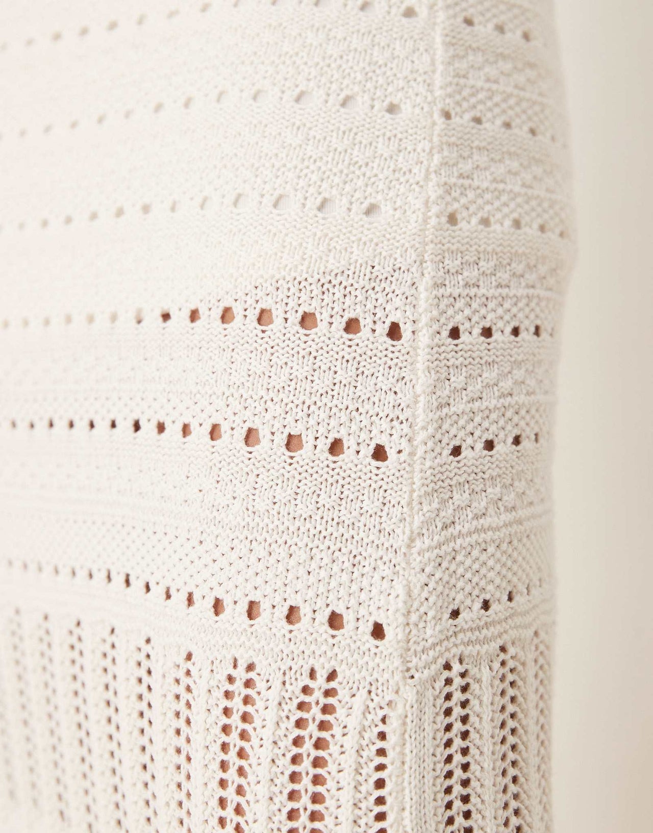 Abercrombie & Fitch crochet lace strapless midi dress in cream