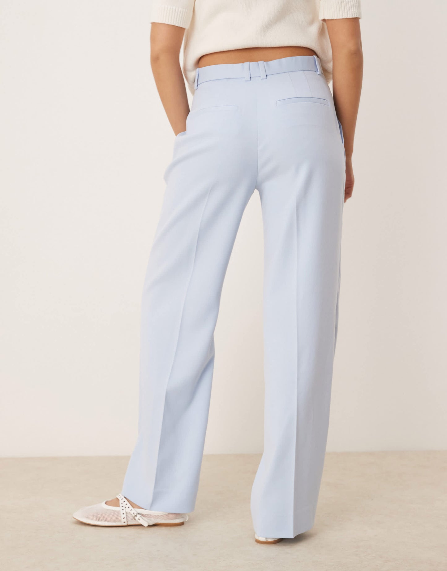 Abercrombie & Fitch high rise loose trousers in sky blue