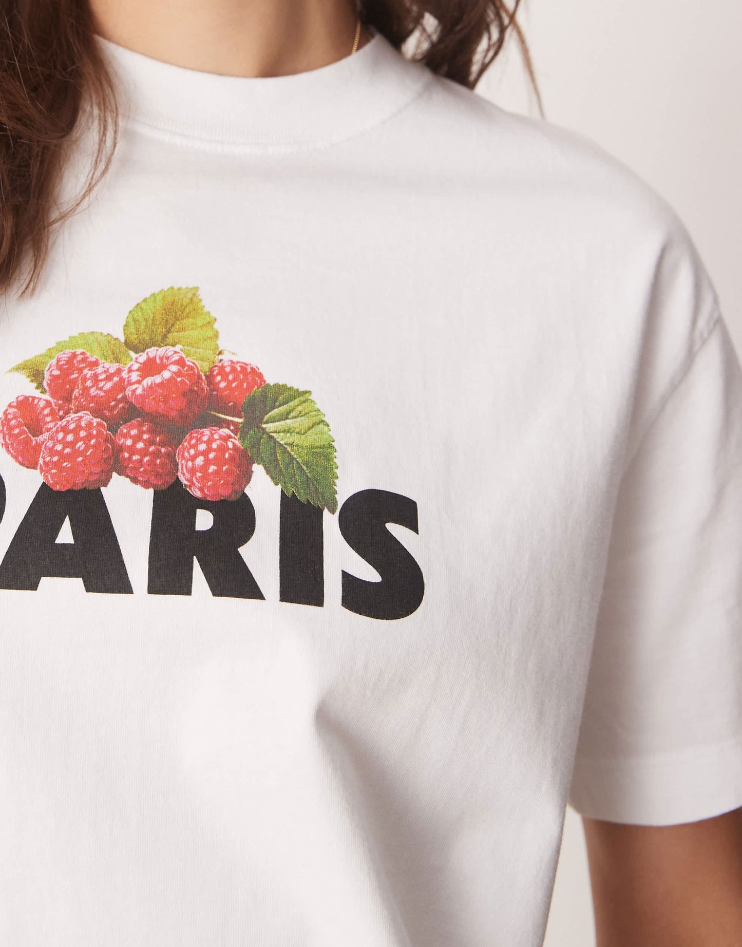 Abercrombie & Fitch short sleeve oversized paris graphic t-shirt in white