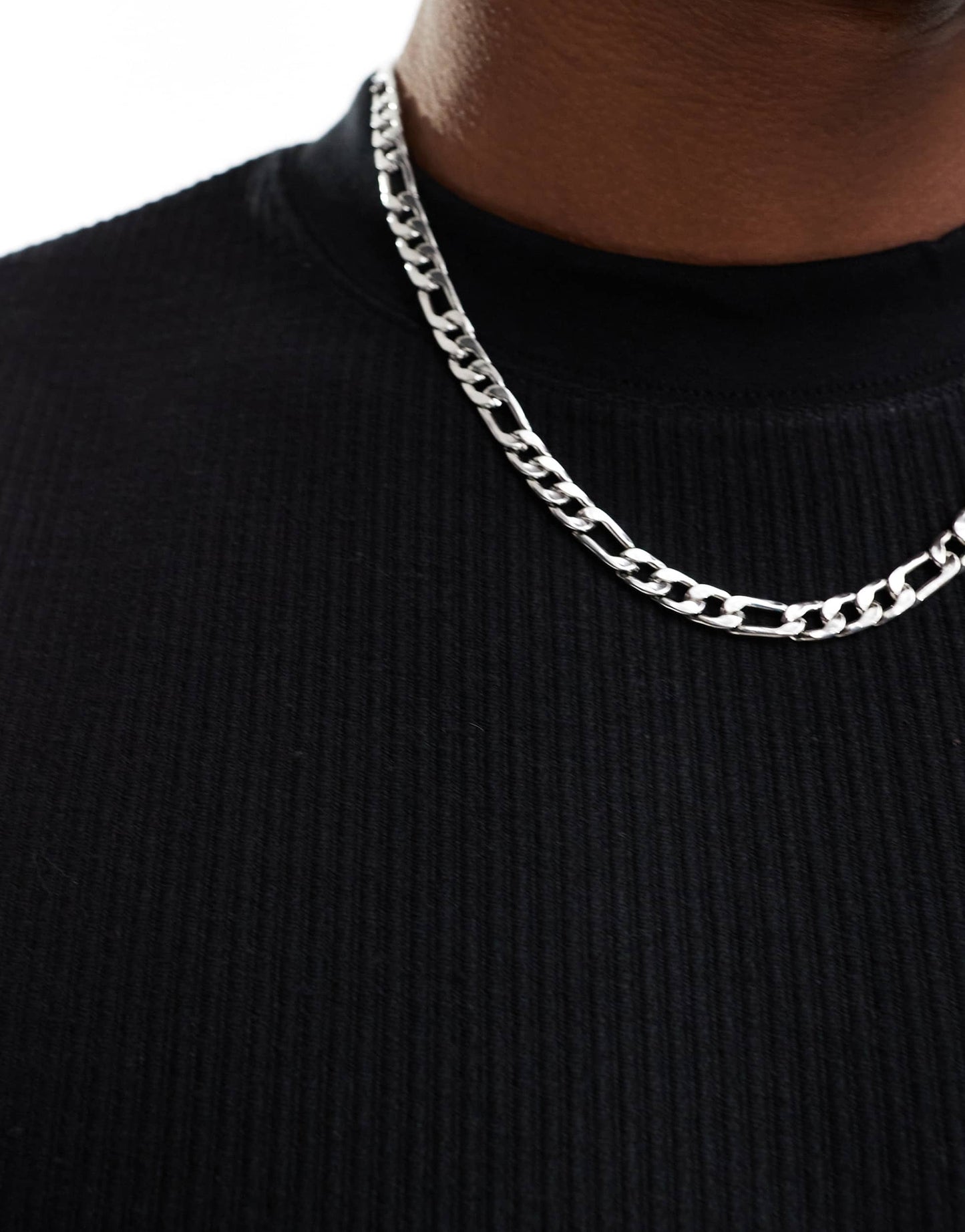 Pull&Bear ribbed boxy t-shirt in black