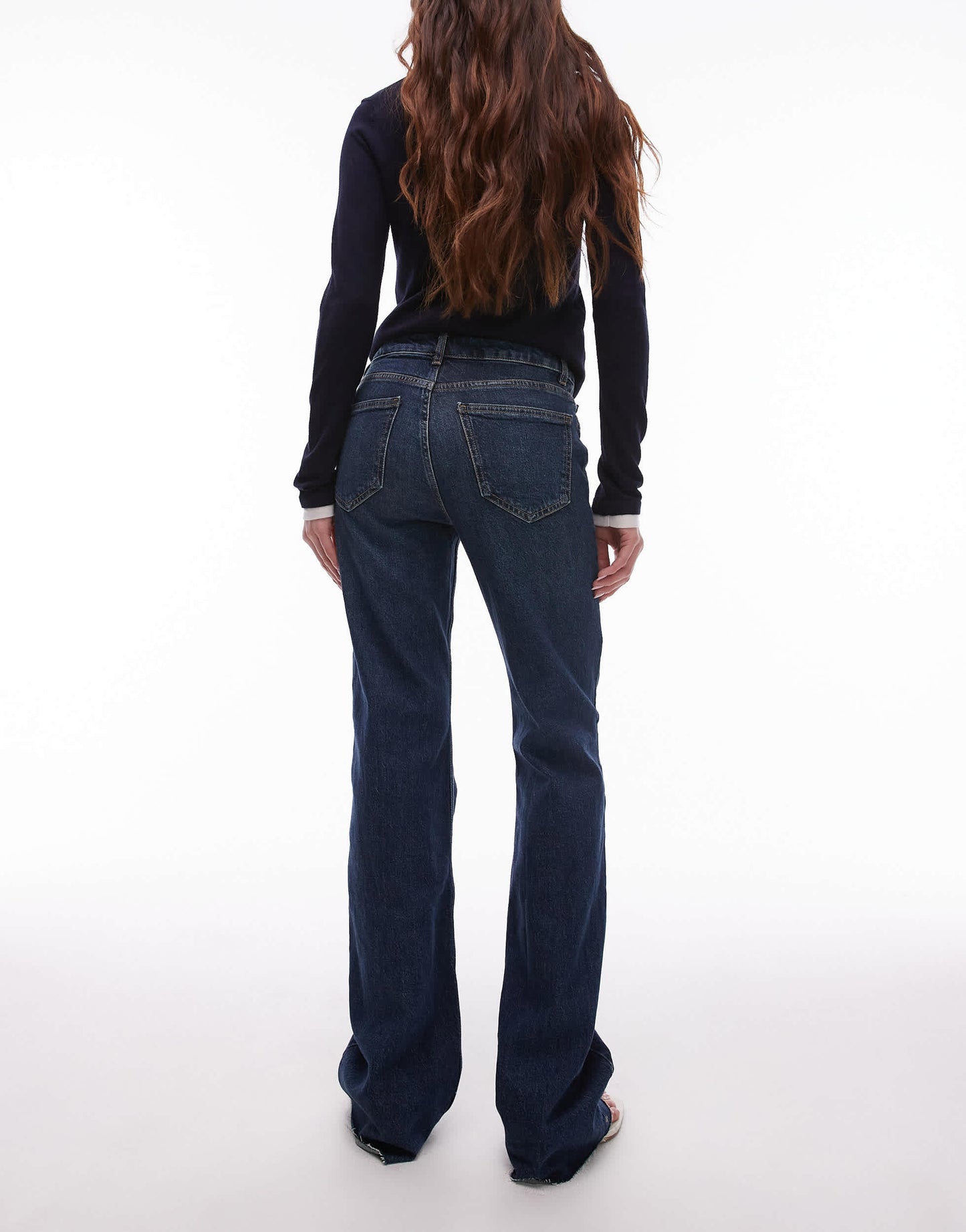 Mango Fiona flare leg jean in indigo blue