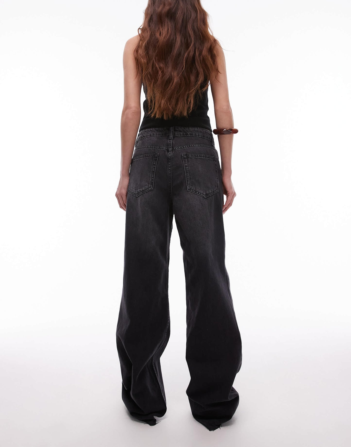 Mango Danila raw hem straight leg jean in black