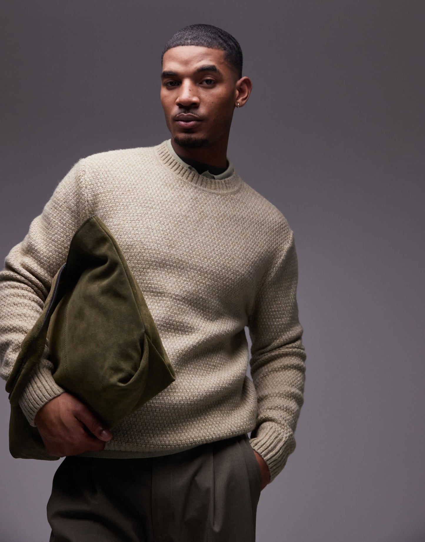 Mango sweatshirt in washed green