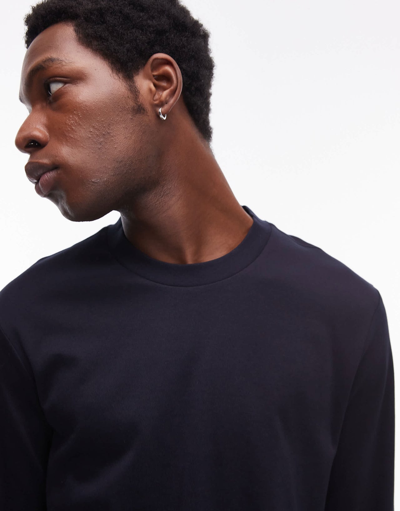 Mango long sleeve t-shirt in navy