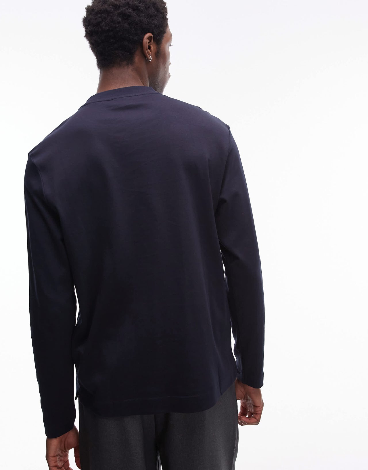 Mango long sleeve t-shirt in navy