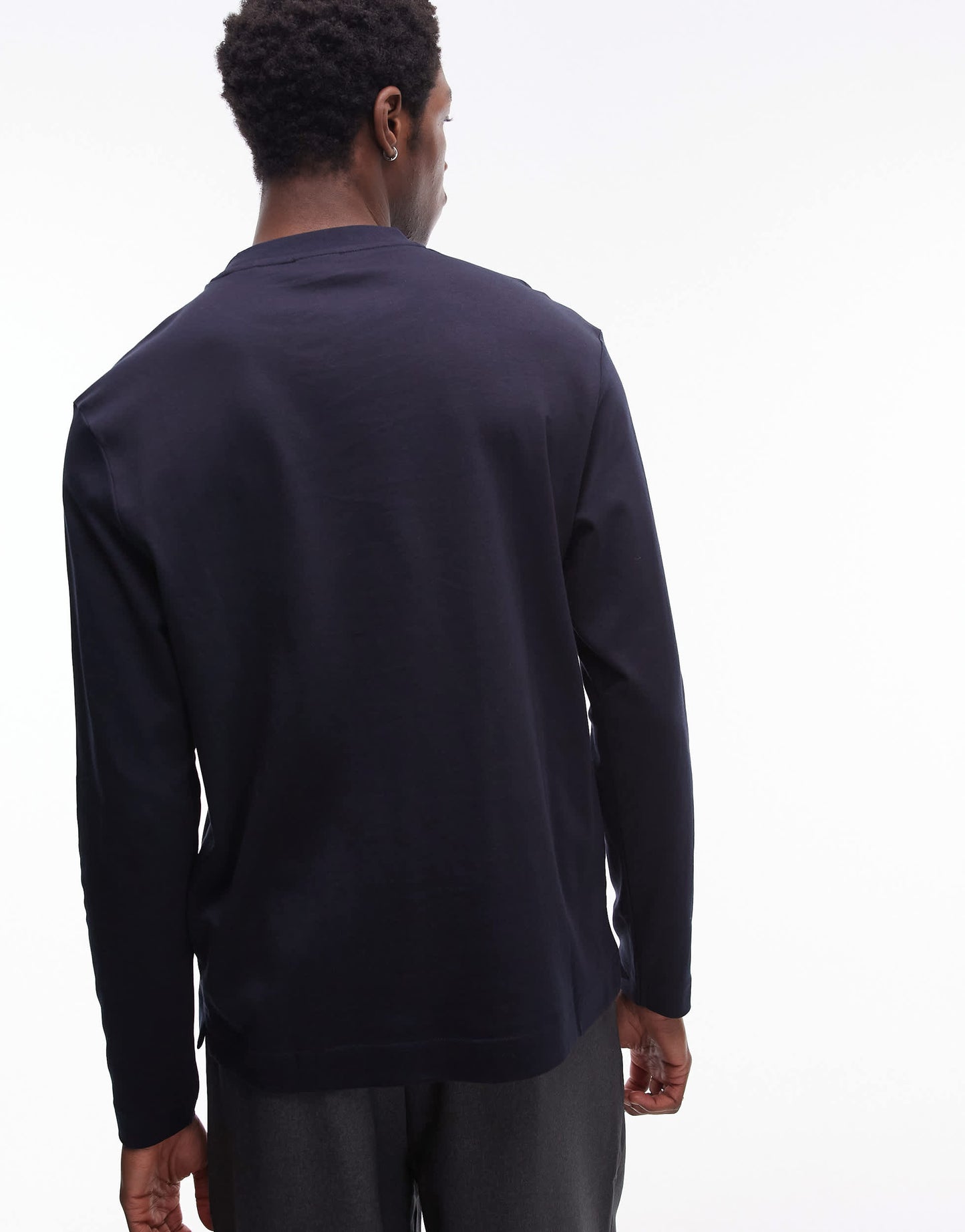Mango long sleeve t-shirt in navy