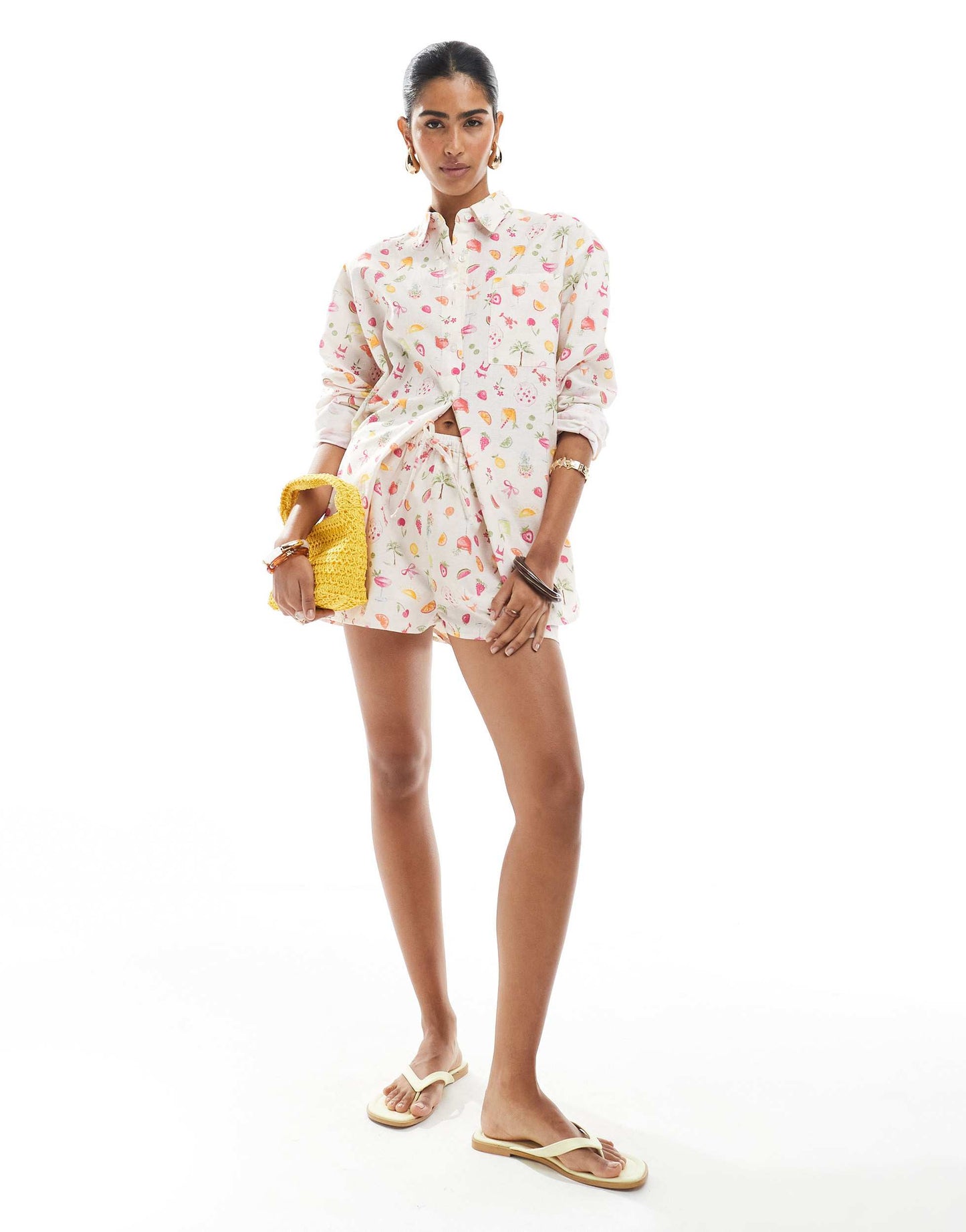 Miss Selfridge shorts in fruit print