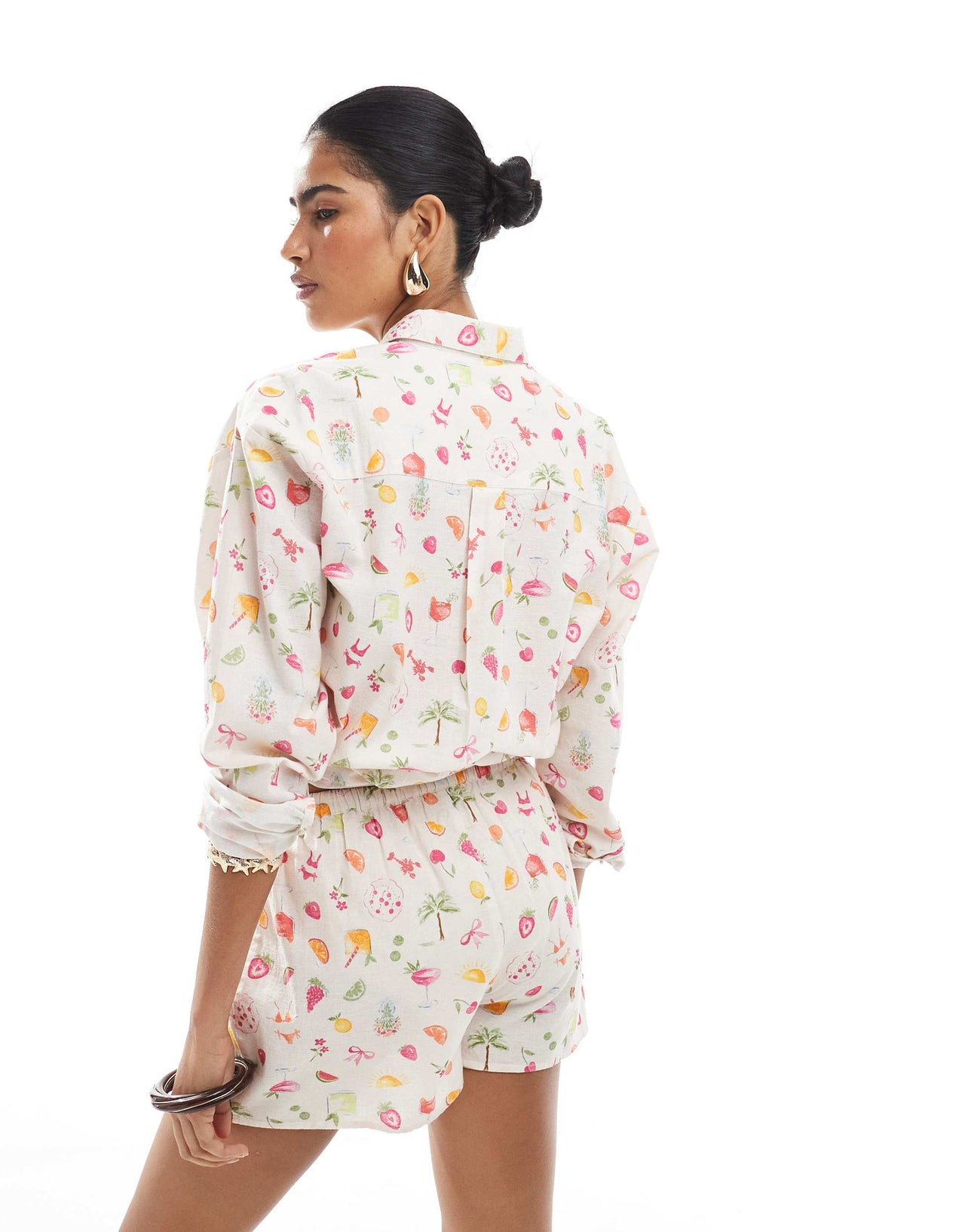 Miss Selfridge shorts in fruit print