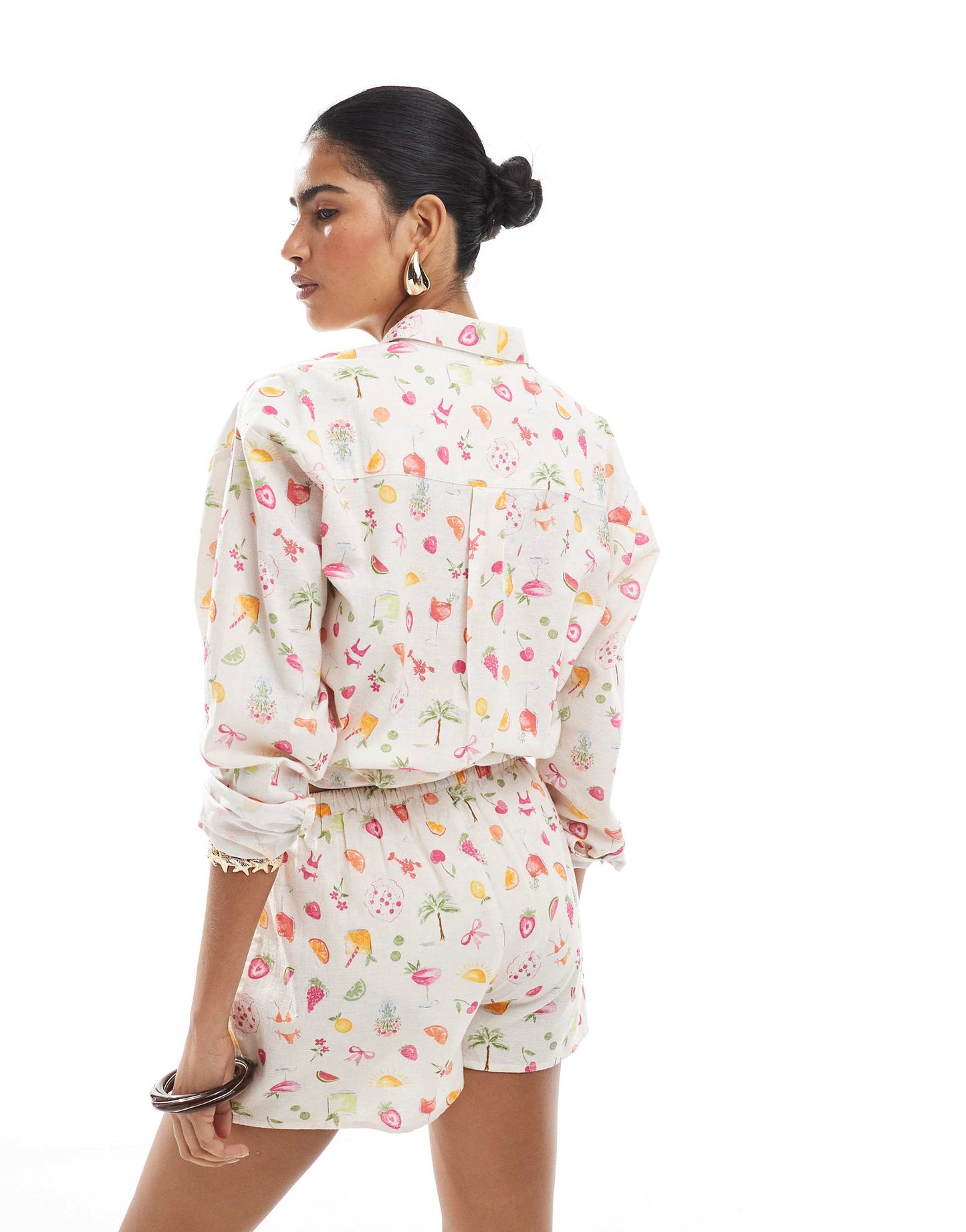 Miss Selfridge shorts in fruit print