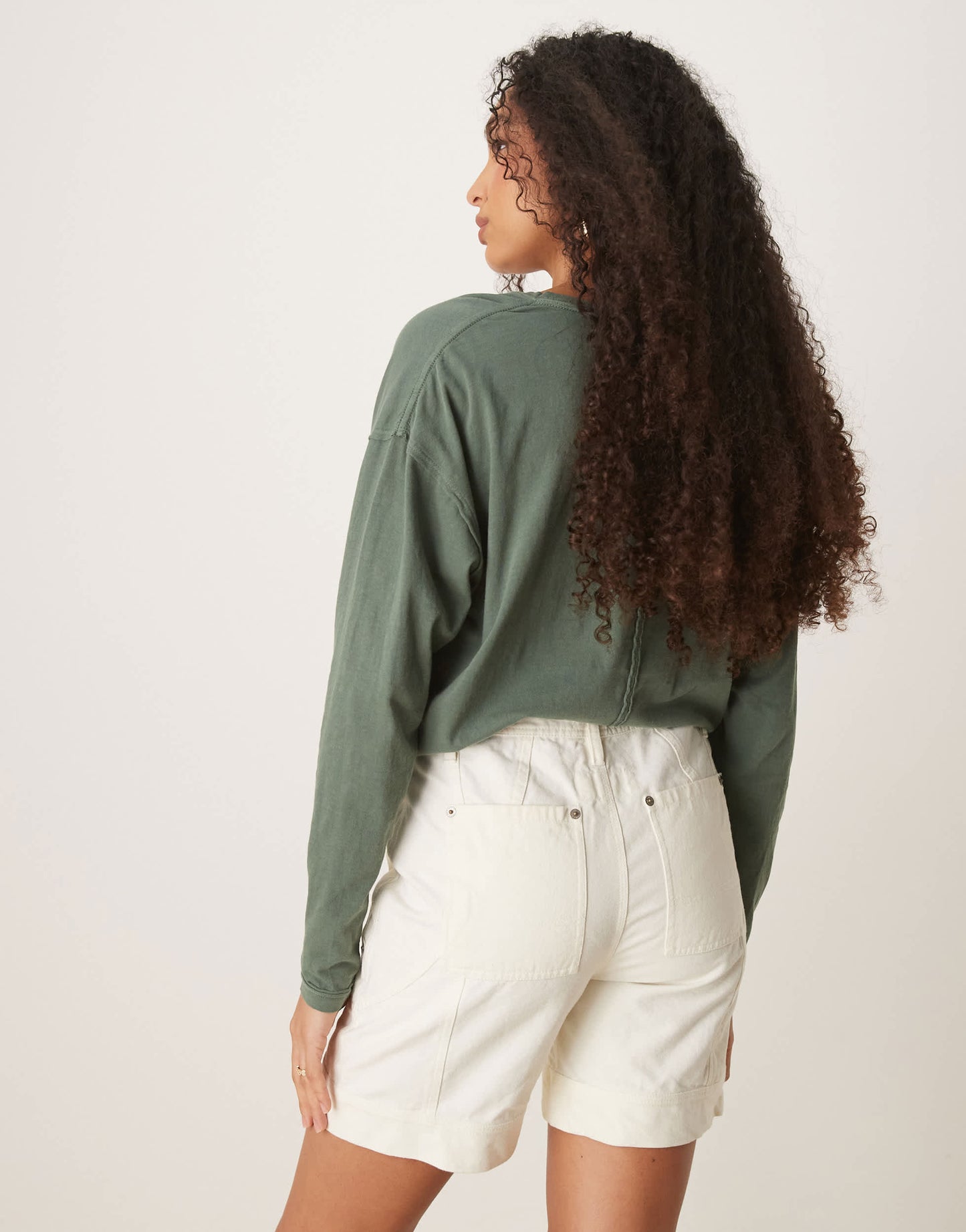 Free People milo carpenter shorts in ecru
