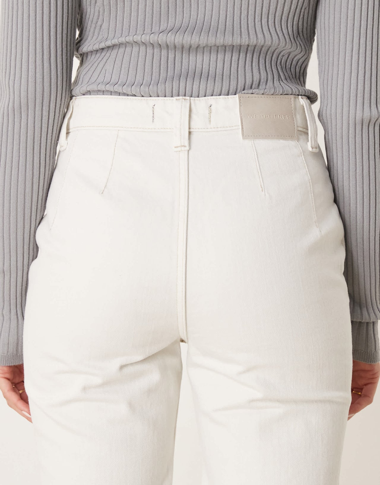 Free People cerine relaxed bootcut jeans in ecru