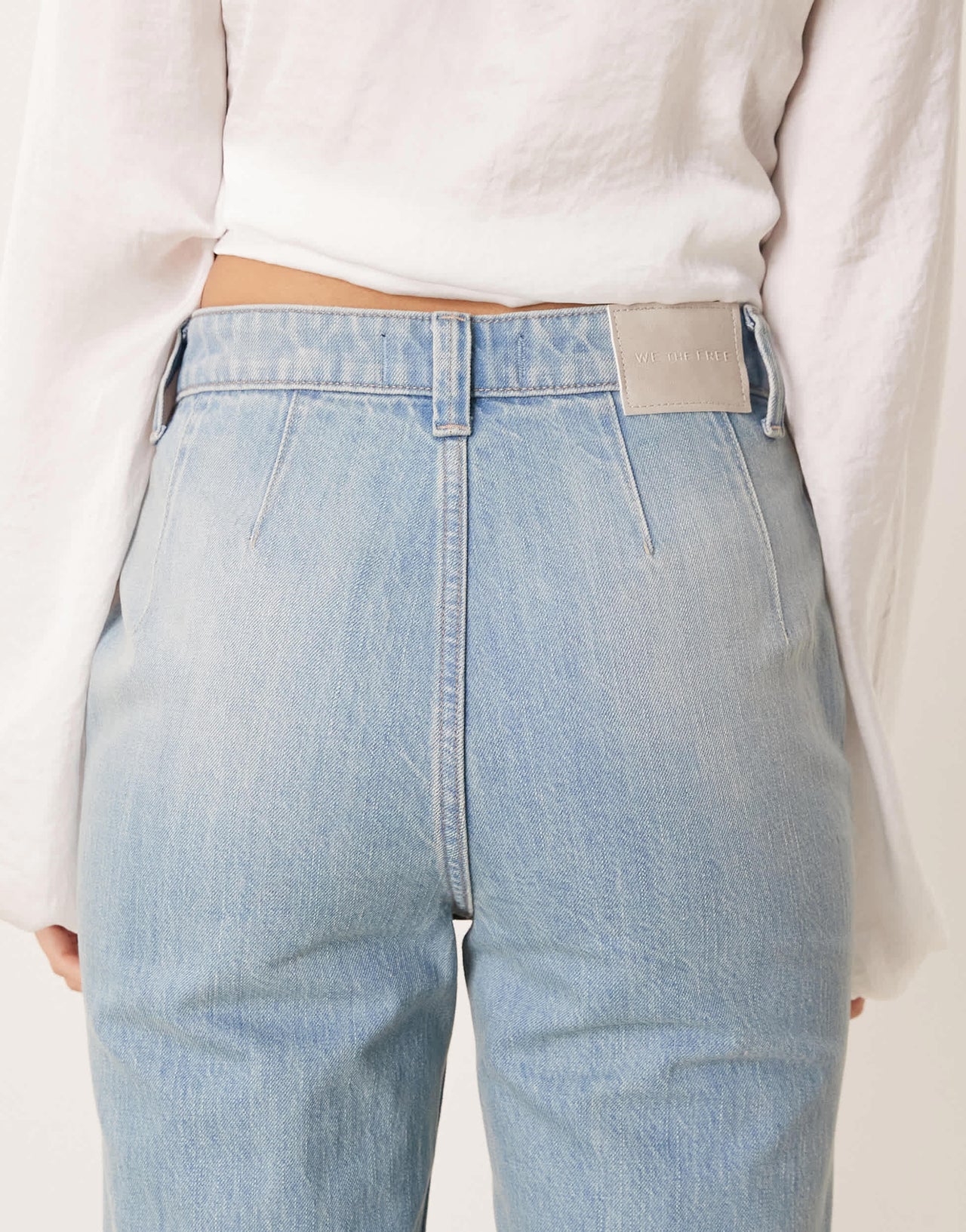 Free People cerine relaxed bootcut jeans in light blue