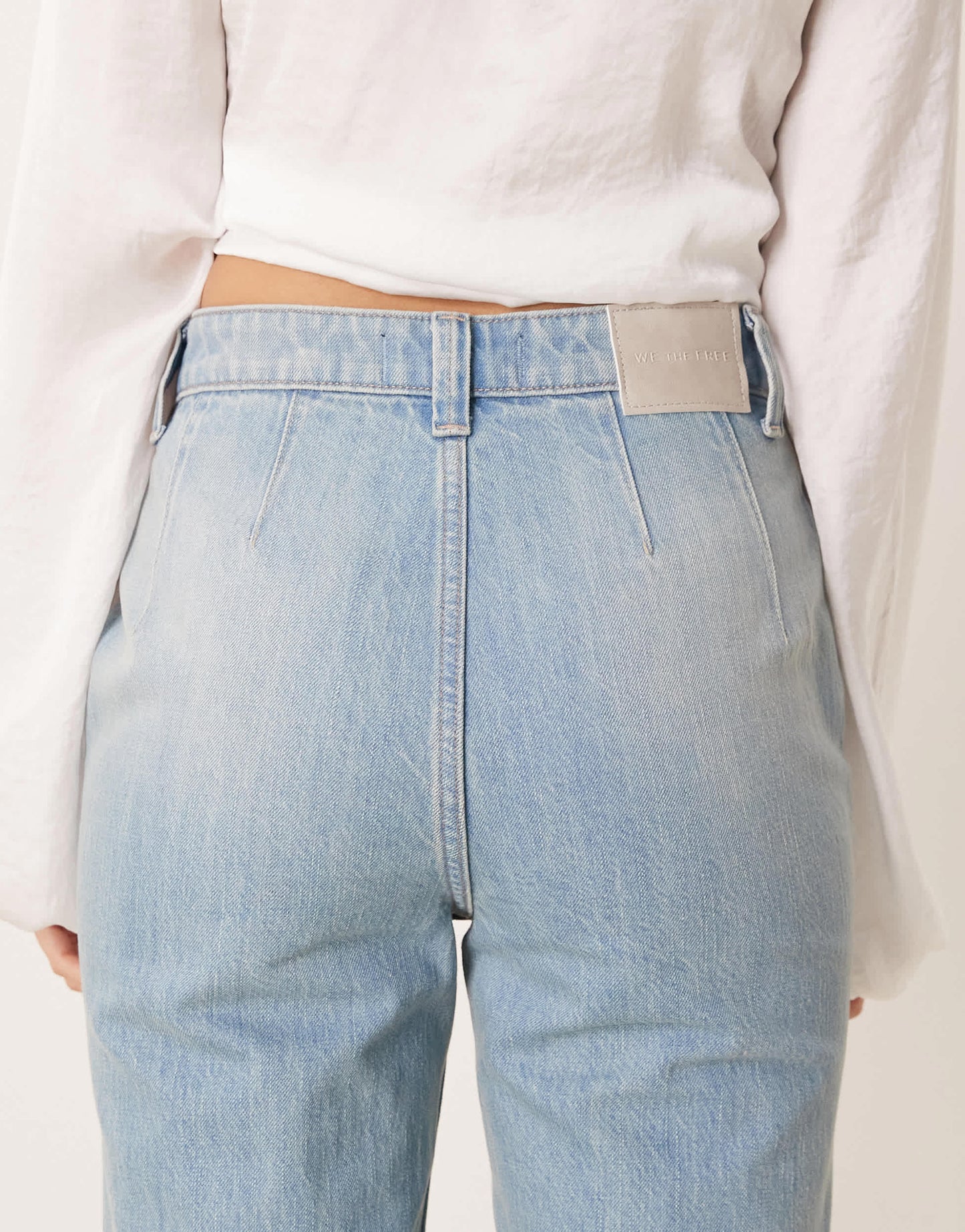 Free People cerine relaxed bootcut jeans in light blue