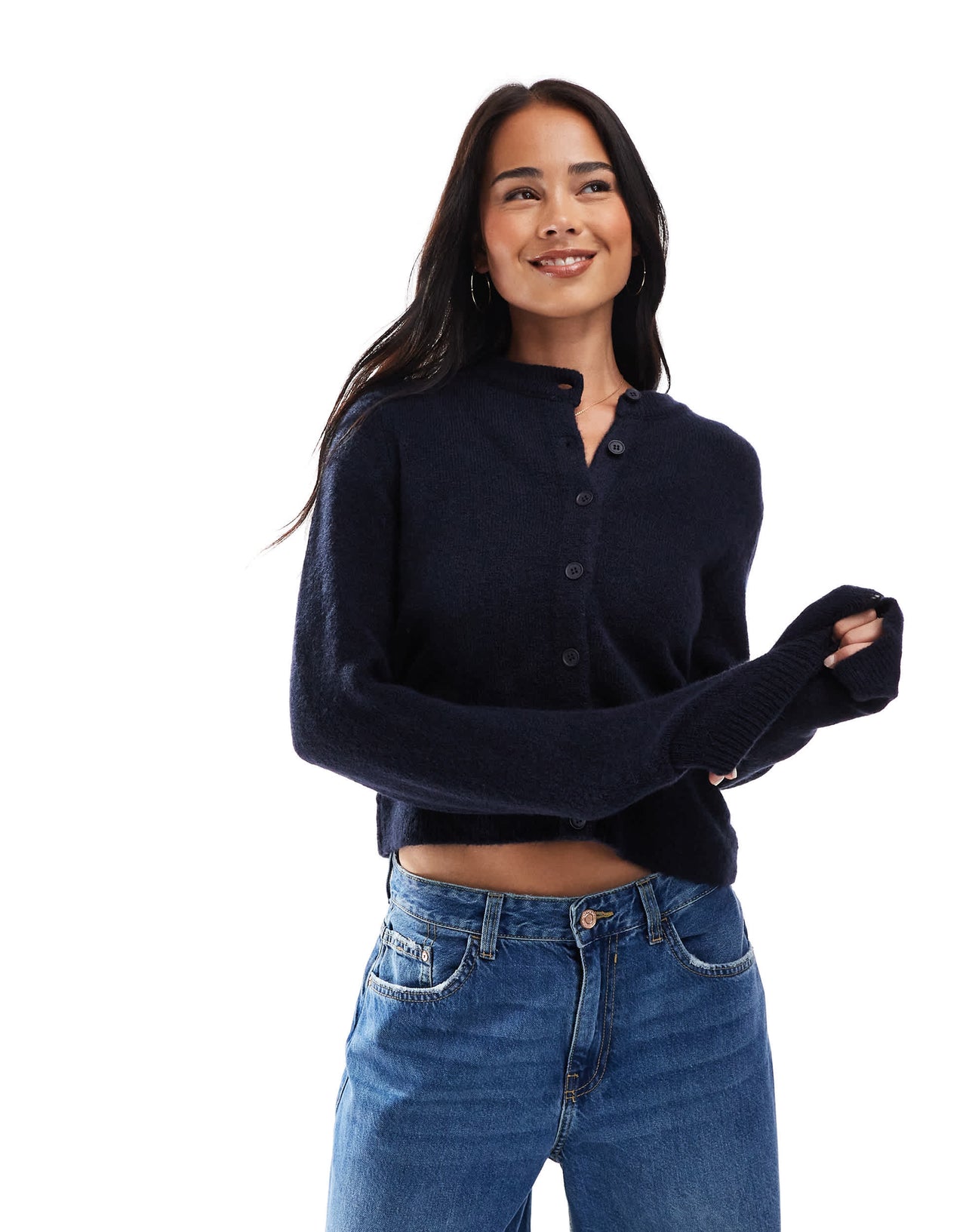 Stradivarius STR cardigan in navy