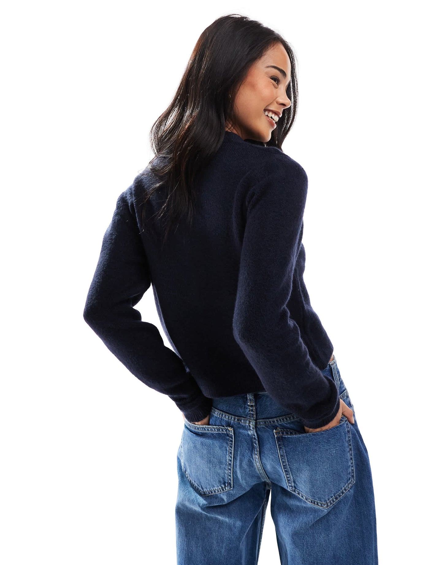 Stradivarius STR cardigan in navy