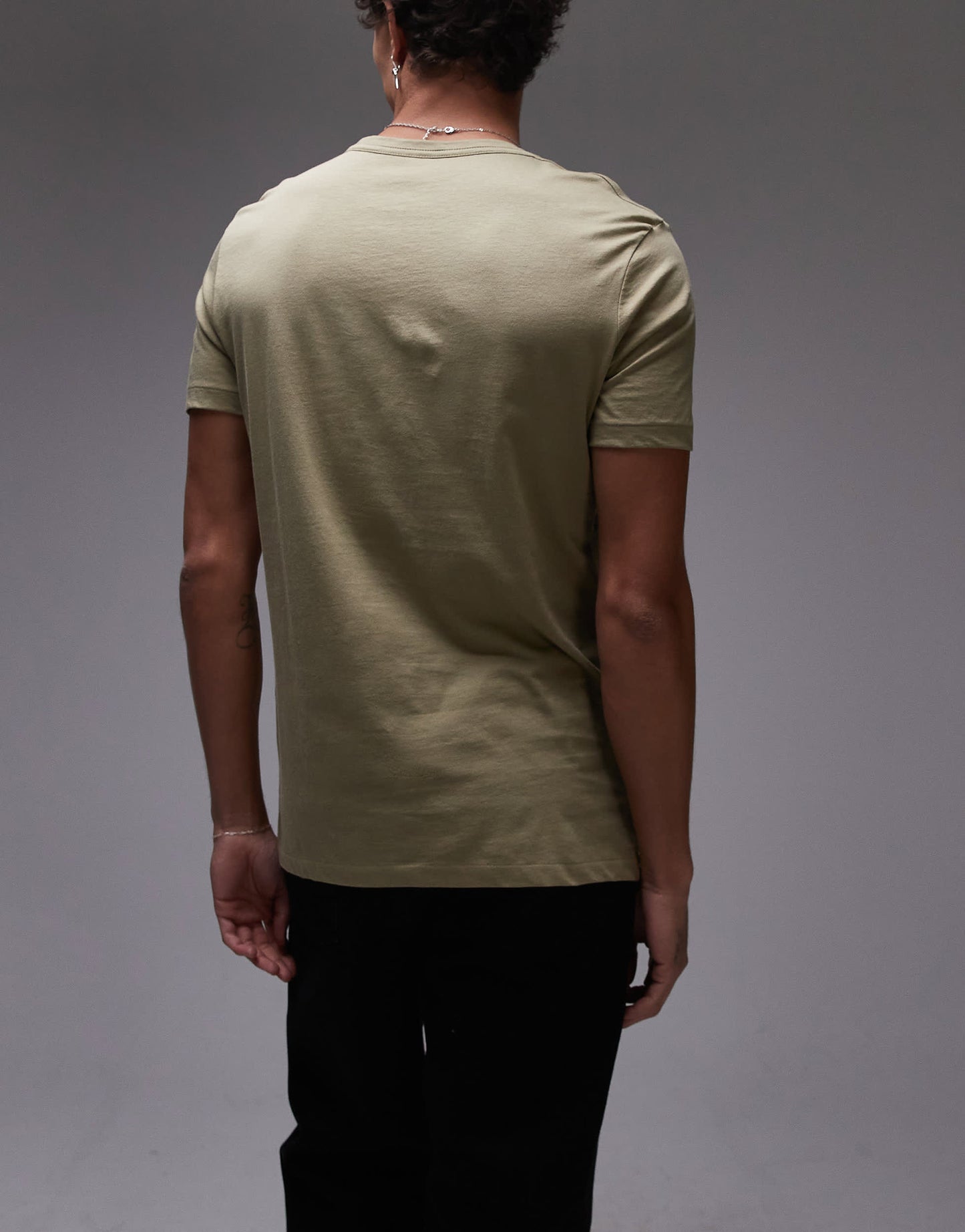 AllSaints Tonic crew t-shirt 3-pack in white brown green