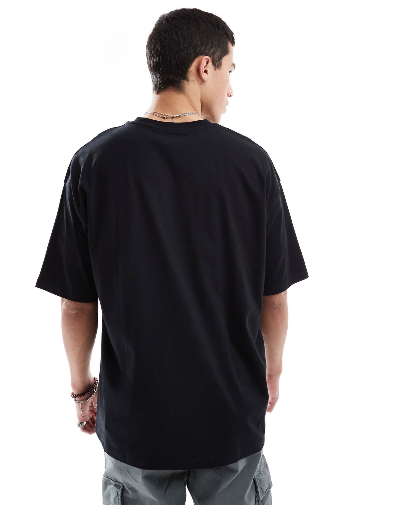 ASOS DESIGN oversized t-shirt with street graphic in black