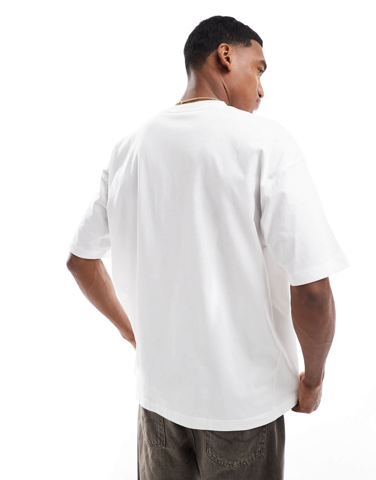 ASOS DESIGN oversized t-shirt with street car graphic in white