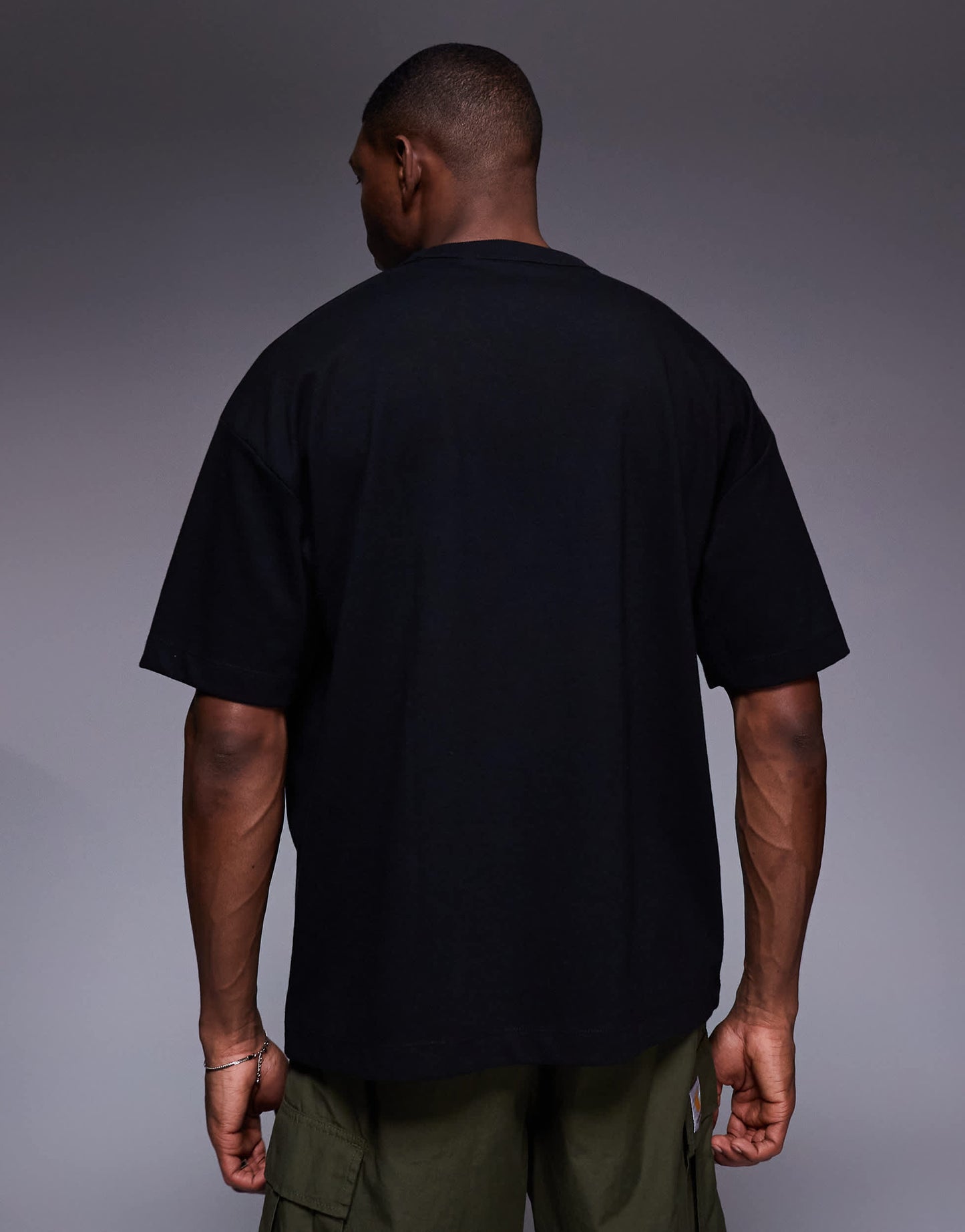 ASOS DESIGN soft touch boxy oversized t-shirt in black