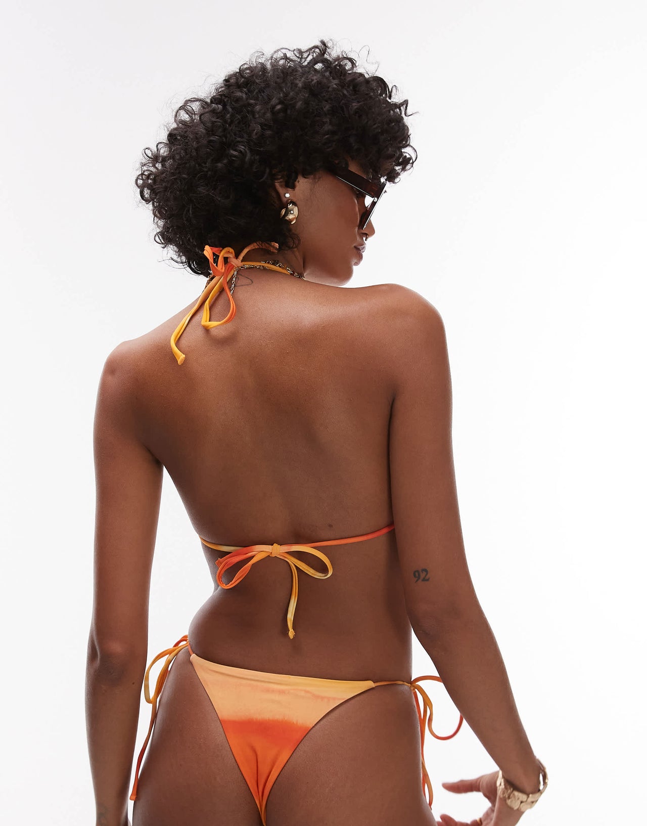 Topshop Cyprus triangle sunset print in multi