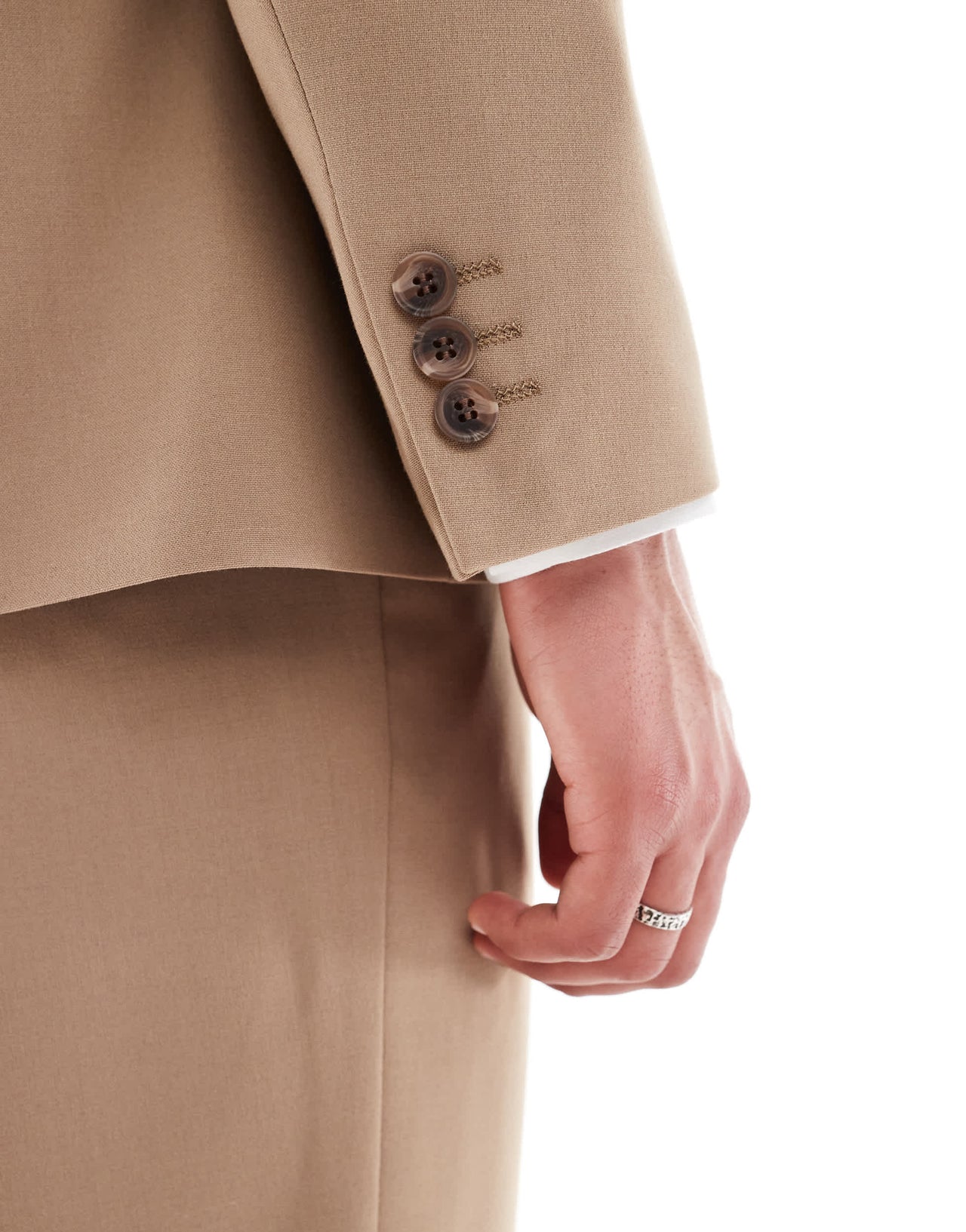 ASOS DESIGN double breasted regular suit jacket in brown