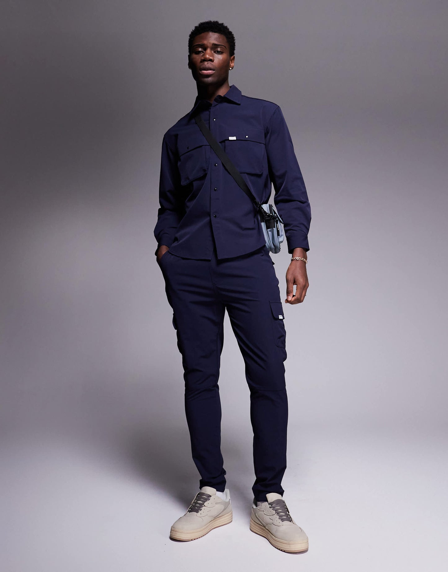 Sixth June utility shirt co-ord in navy