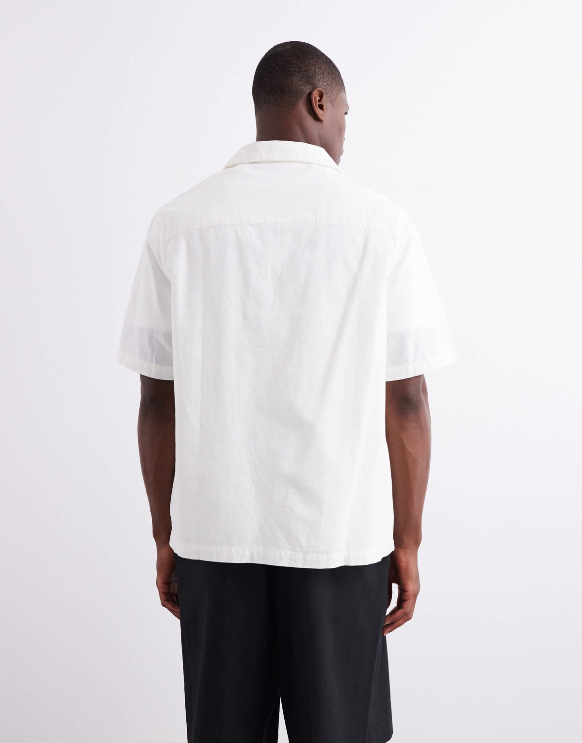 ASOS DESIGN revere textured shirt in white