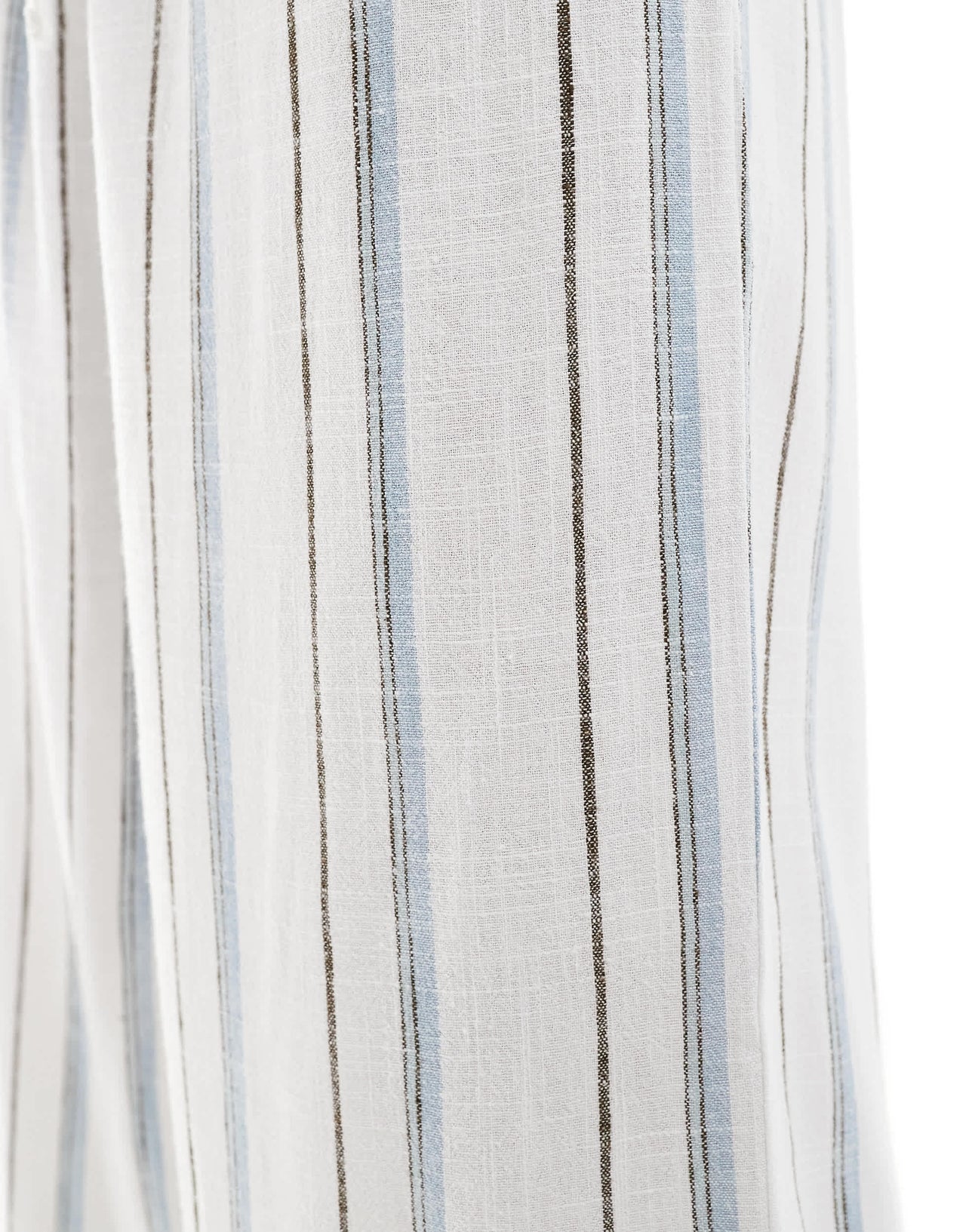 ONLY linen mix wide leg trousers in cream and blue stripe