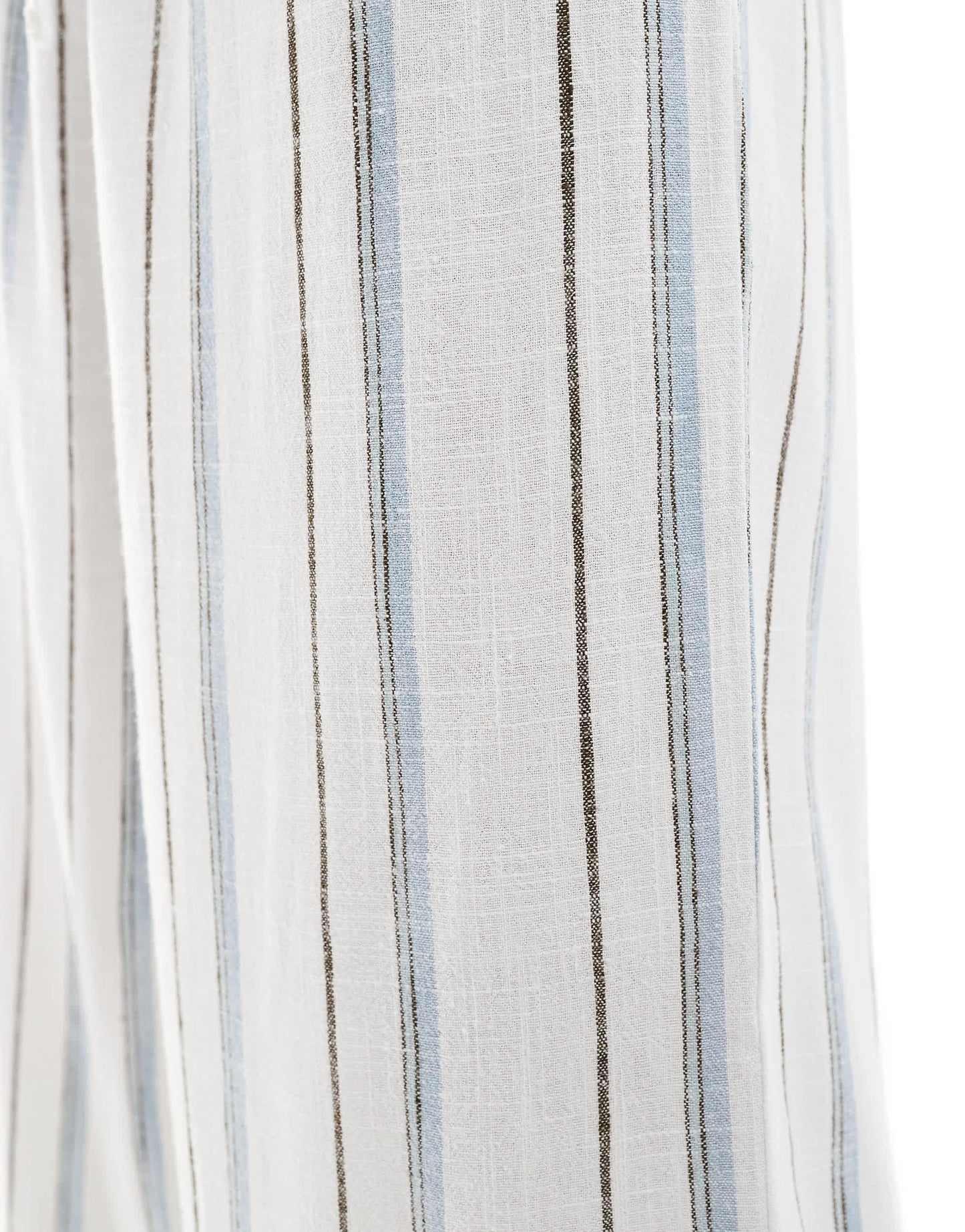 ONLY linen mix wide leg trousers in cream and blue stripe