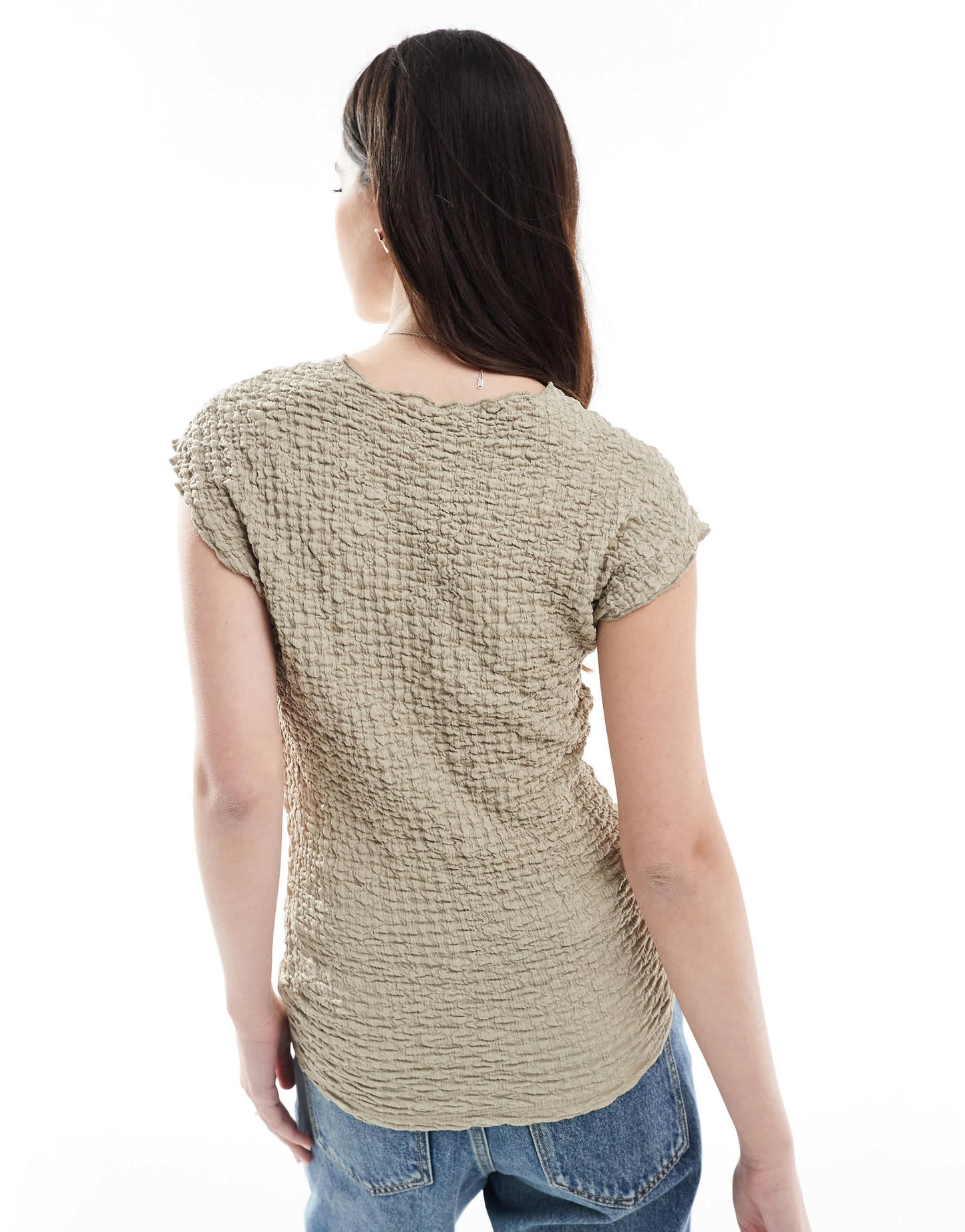 ONLY textured sleeveless top in beige