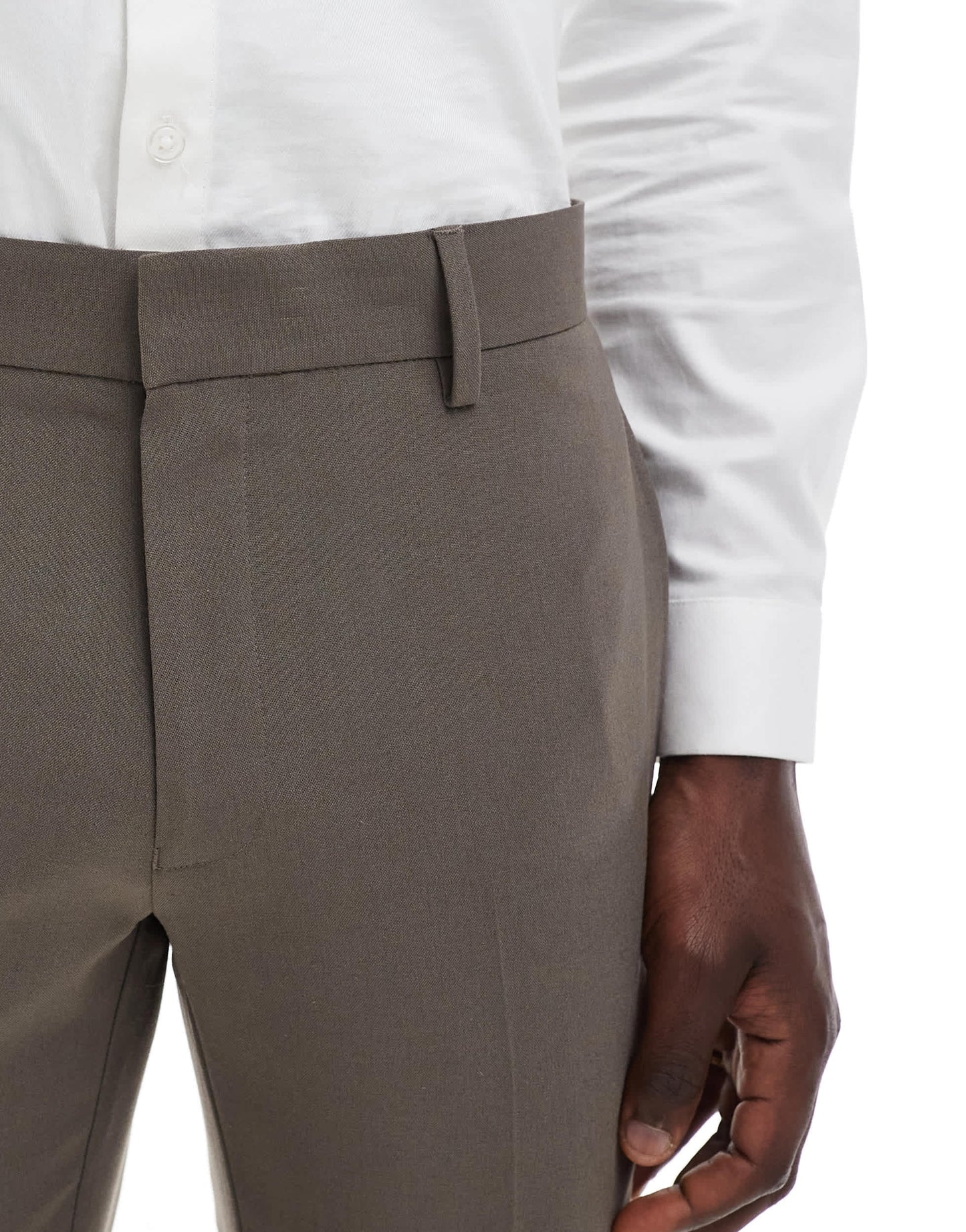 ASOS DESIGN skinny suit trousers in mink brown