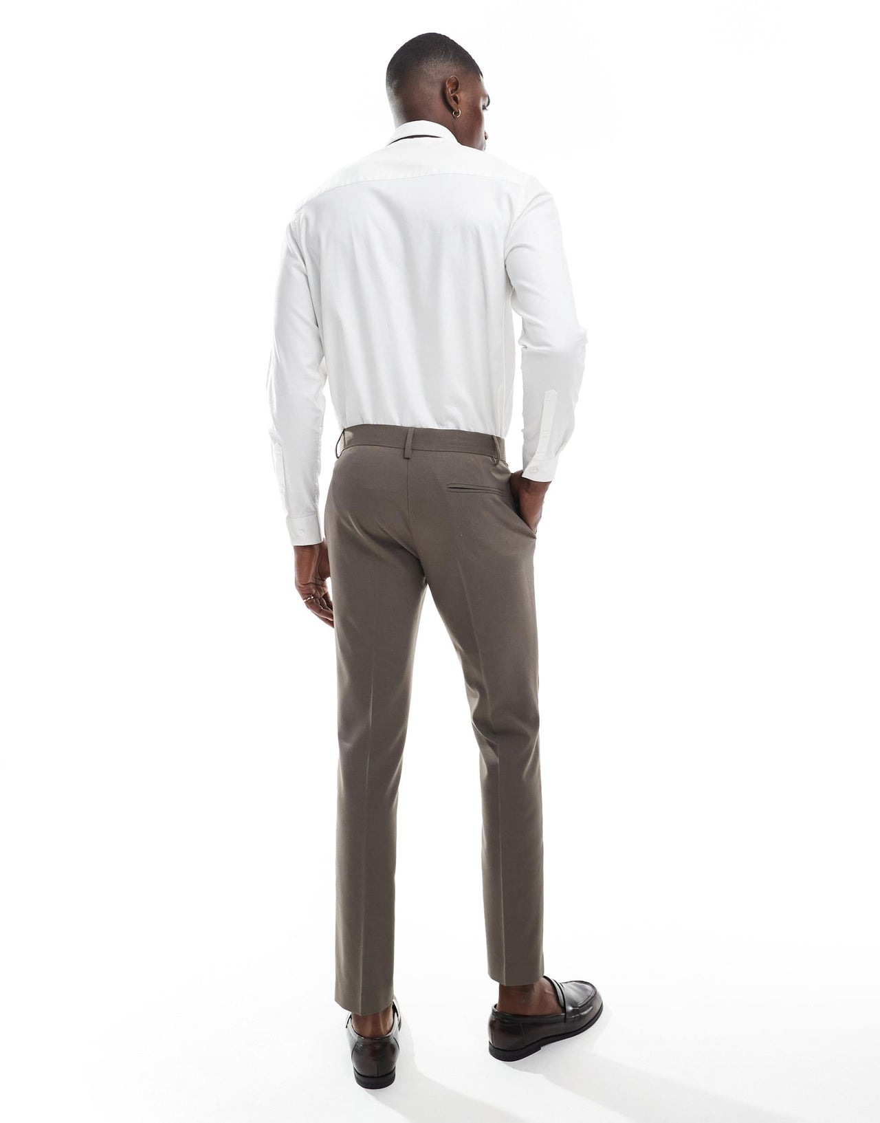ASOS DESIGN skinny suit trousers in mink brown