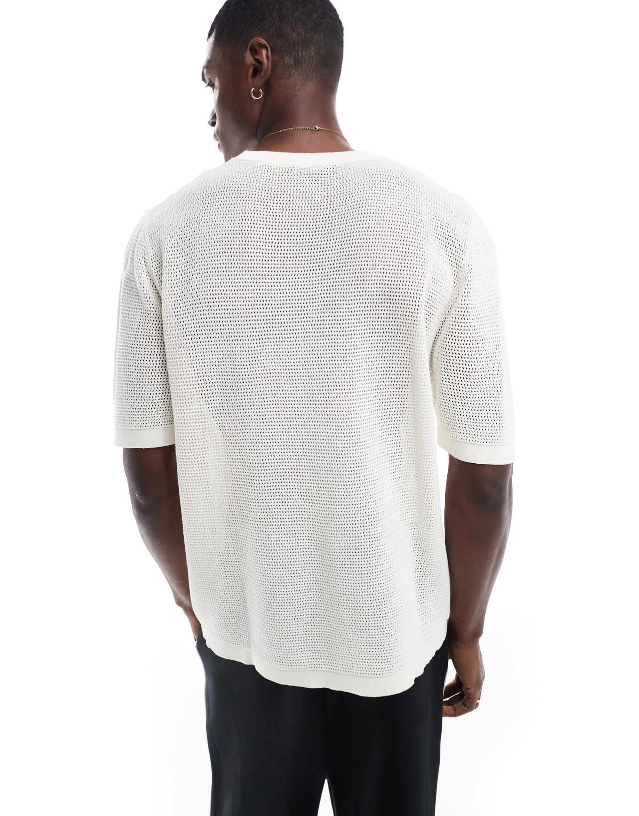 Cotton On knitted t-shirt in off white