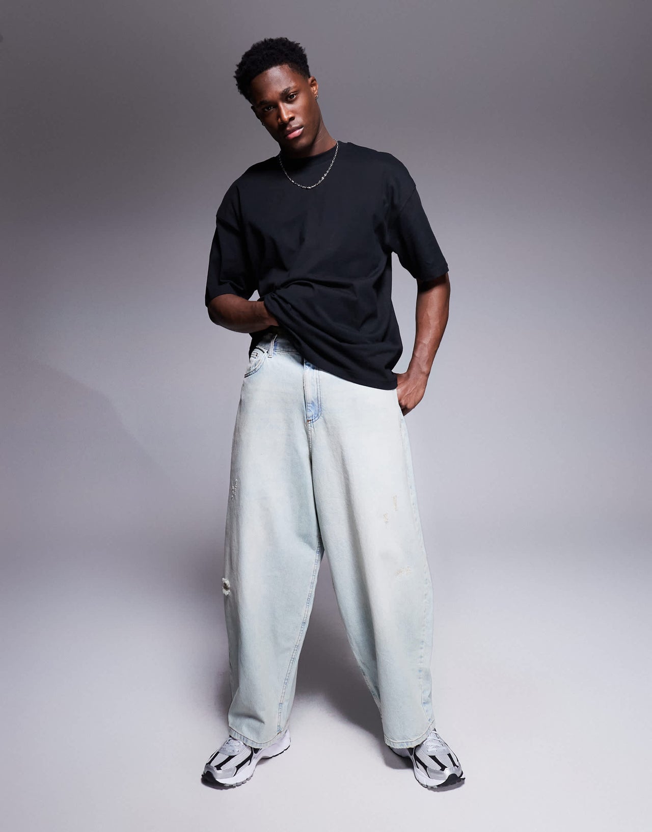 ASOS DESIGN oversized t-shirt with city graphic in black